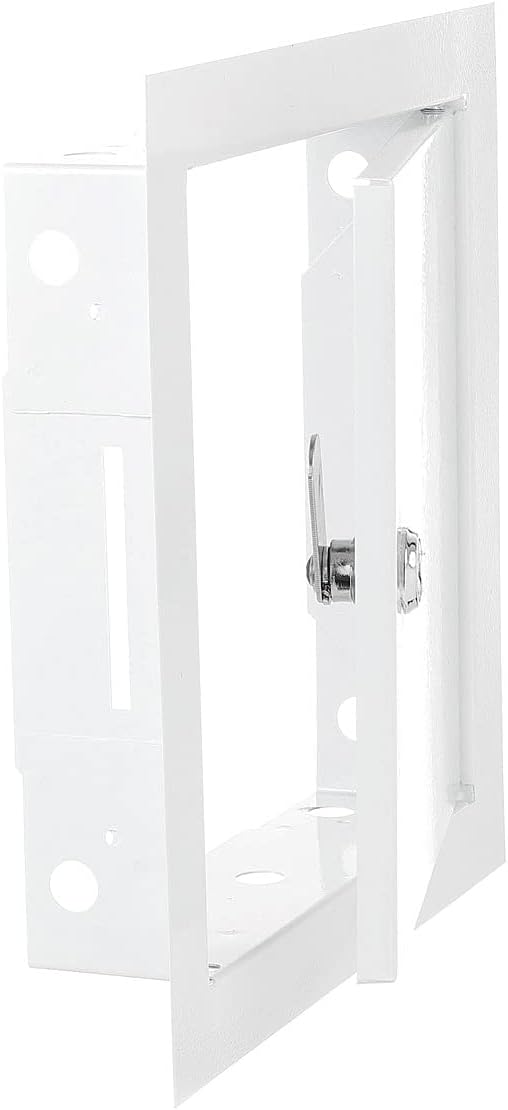Access Panel Door Metal With Lock, White 200mm x 200mm