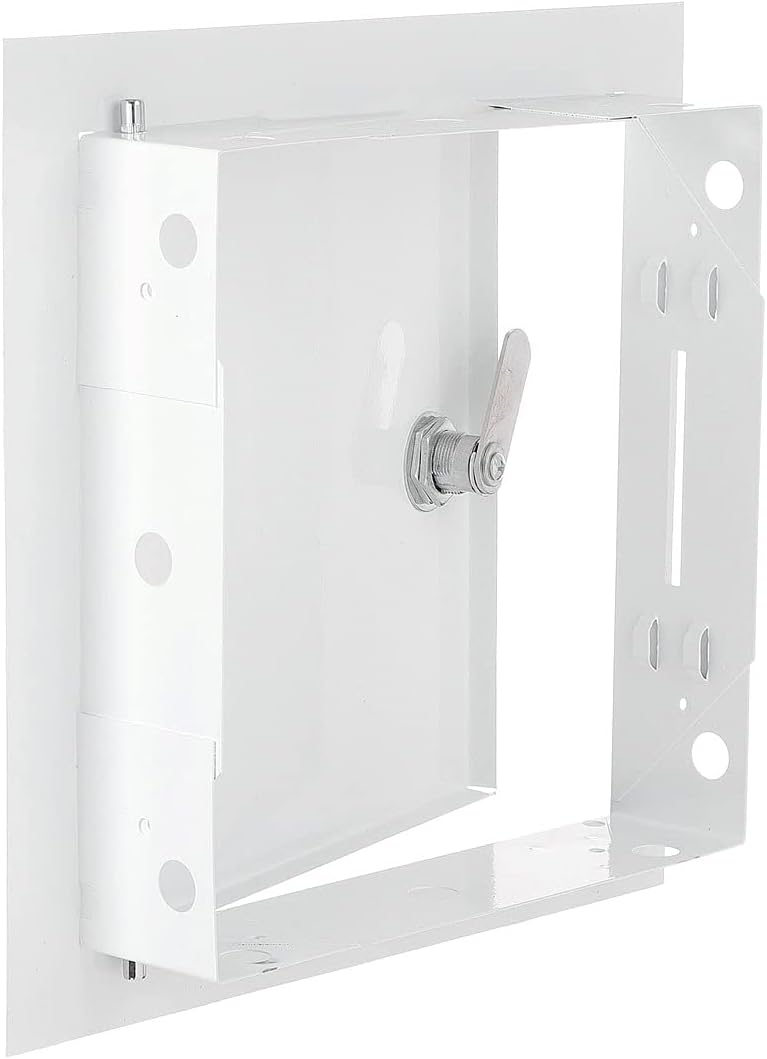 Access Panel Door Metal With Lock, White 200mm x 200mm
