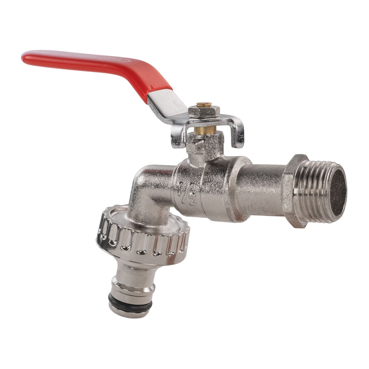 Garden Lever Tap 3/4 BSPM to Quick Connect + Elbow MDPE 25mm