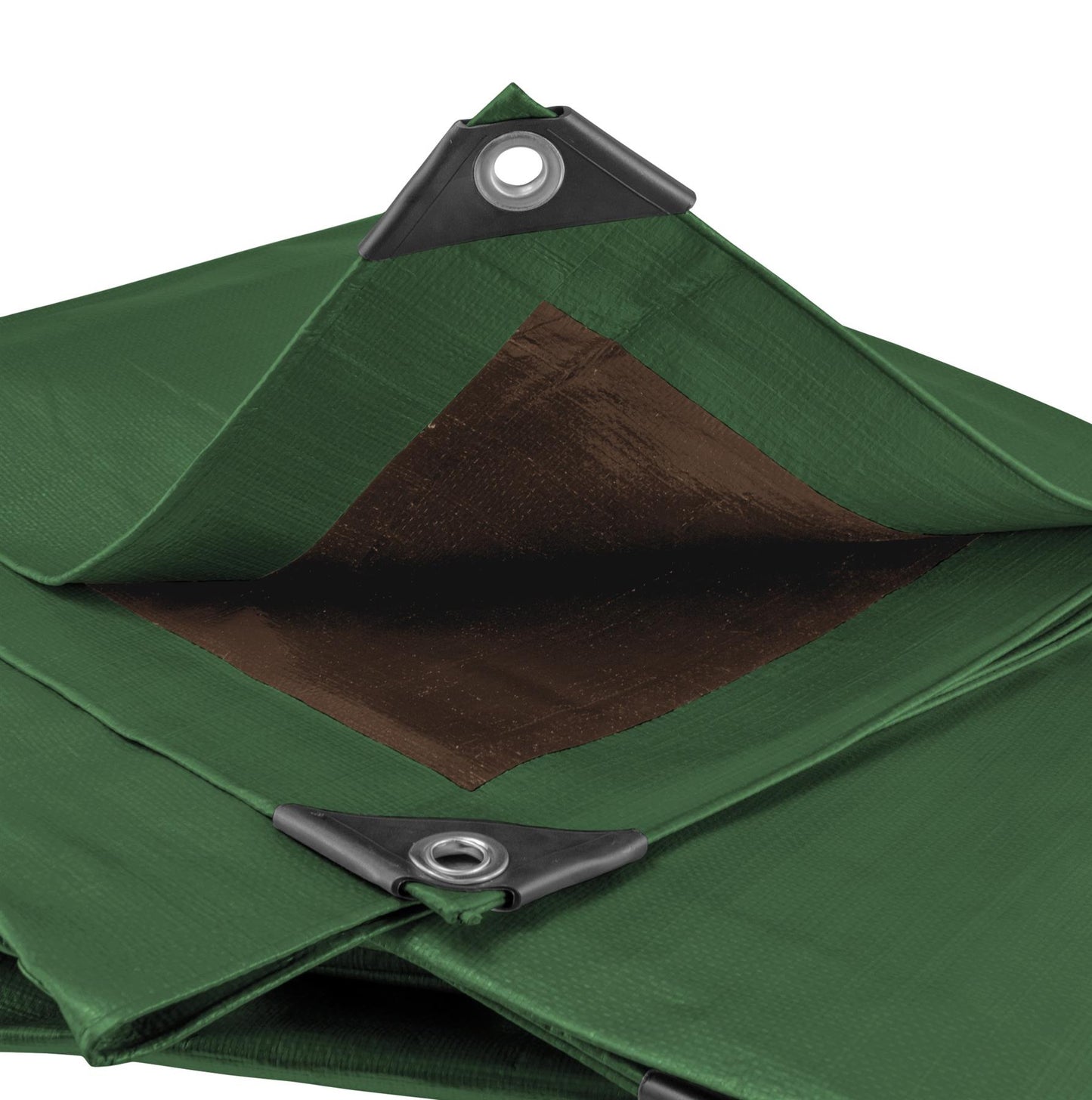 Green/Brown L-Grade Tarpaulin 4m x 4m