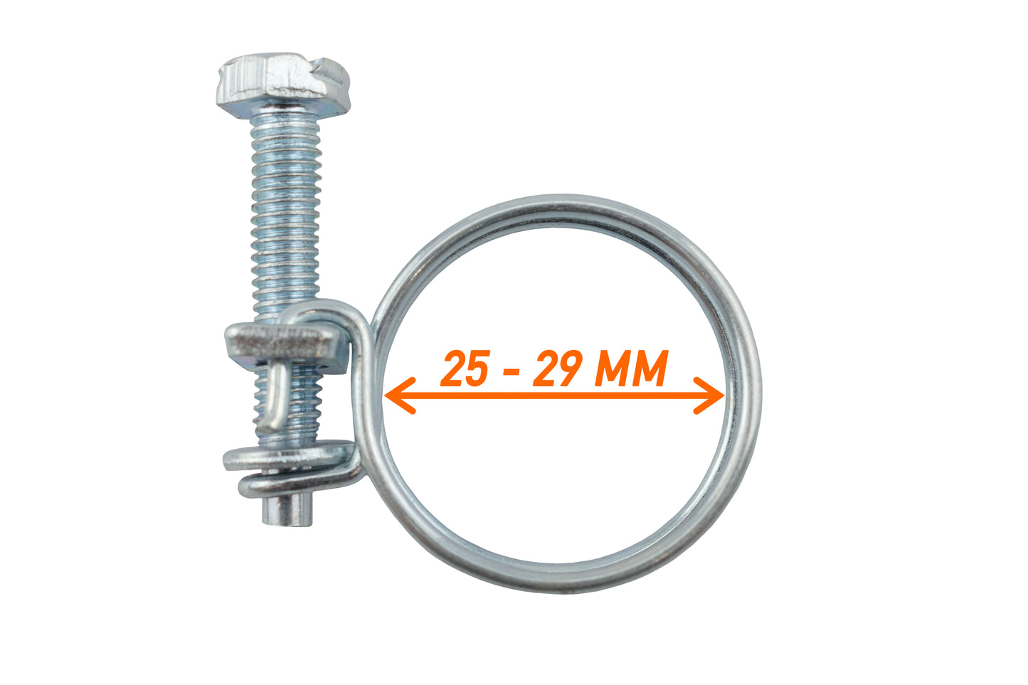 Double Wire Hose Clamp Galvanised 25mm-29mm
