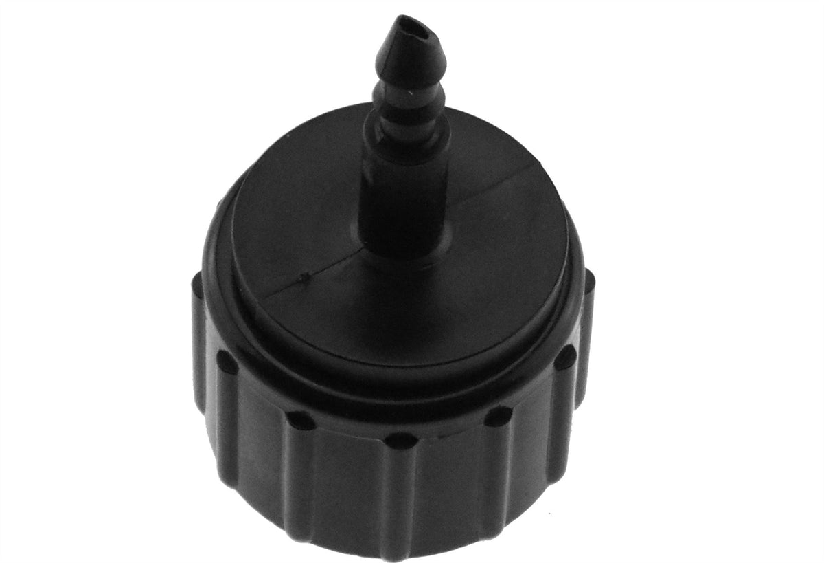 25mm MDPE Wall Flange + Valve + 3/4" BSPF to Micro 4mm Barb Connector