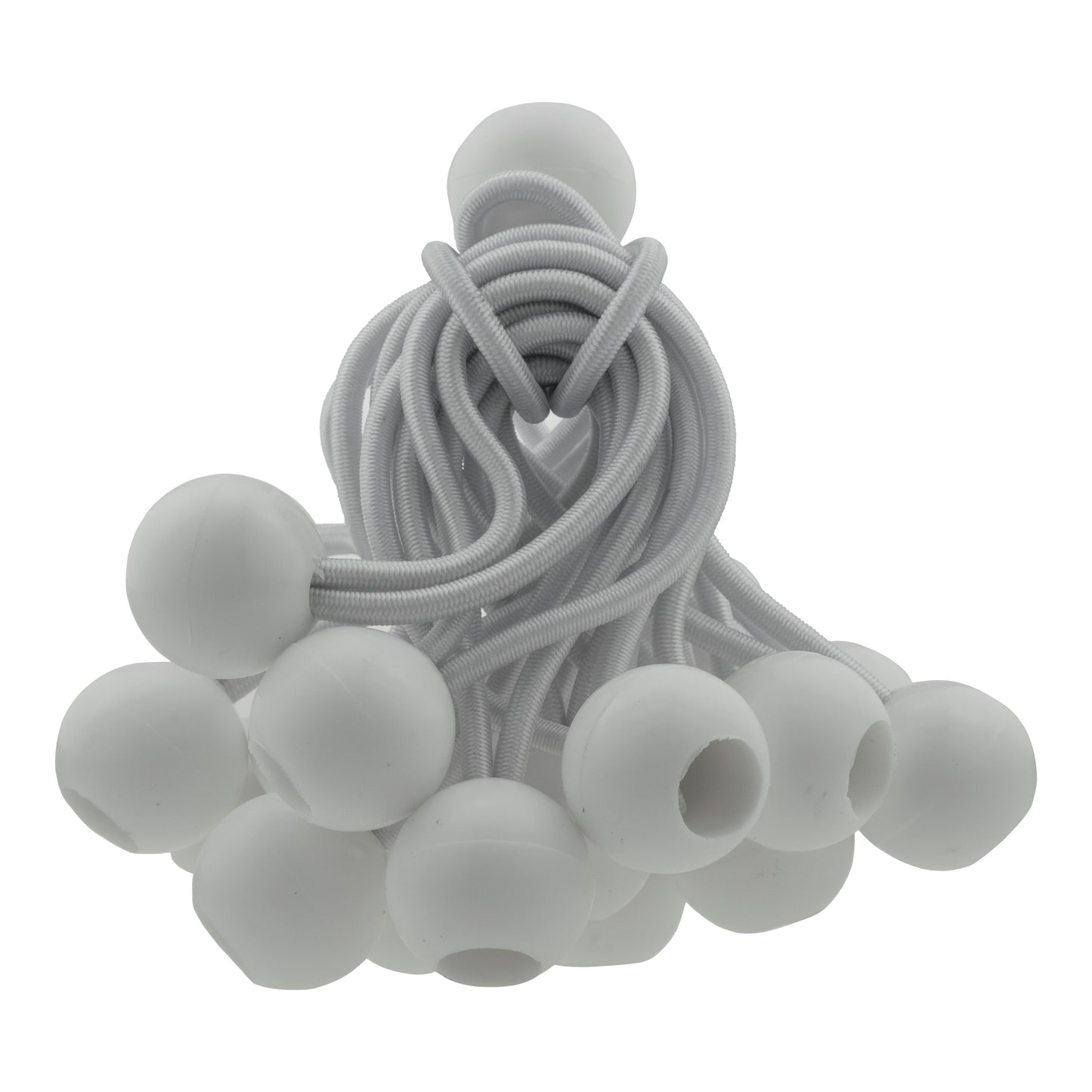 Silver XL-Grade Tarpaulin with 20 x 4" Bungee Balls (White)