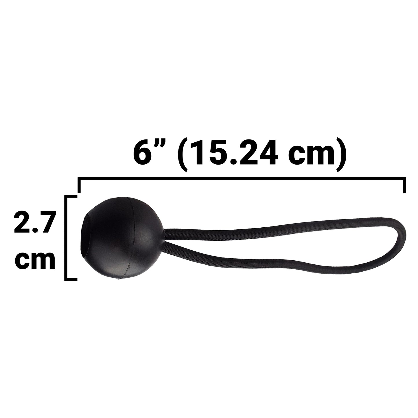 Black/Silver L-Grade Tarpaulin with 10 x 6" Bungee Balls (Black)