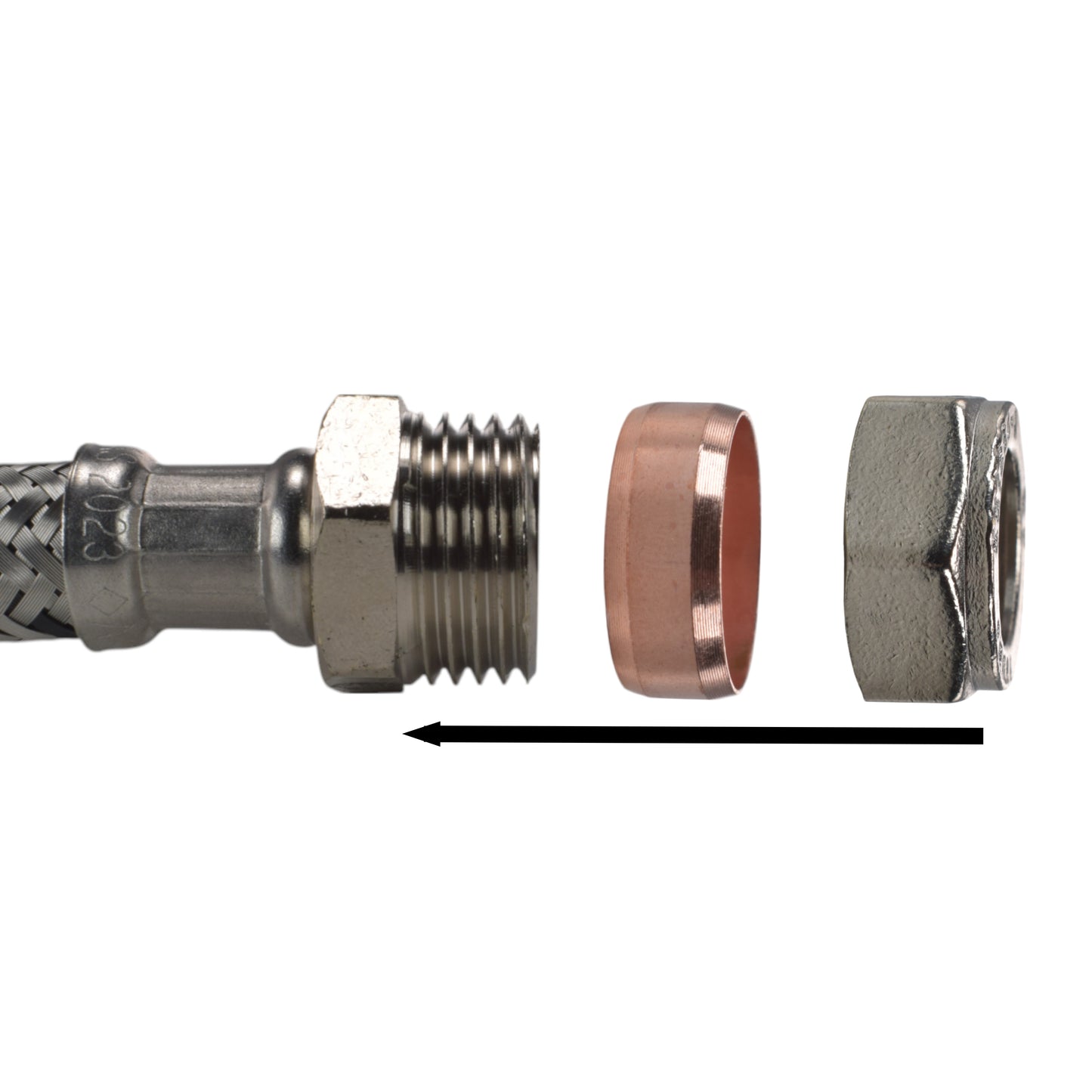 Brass Barbed Bib Tap FULL Connection Kit