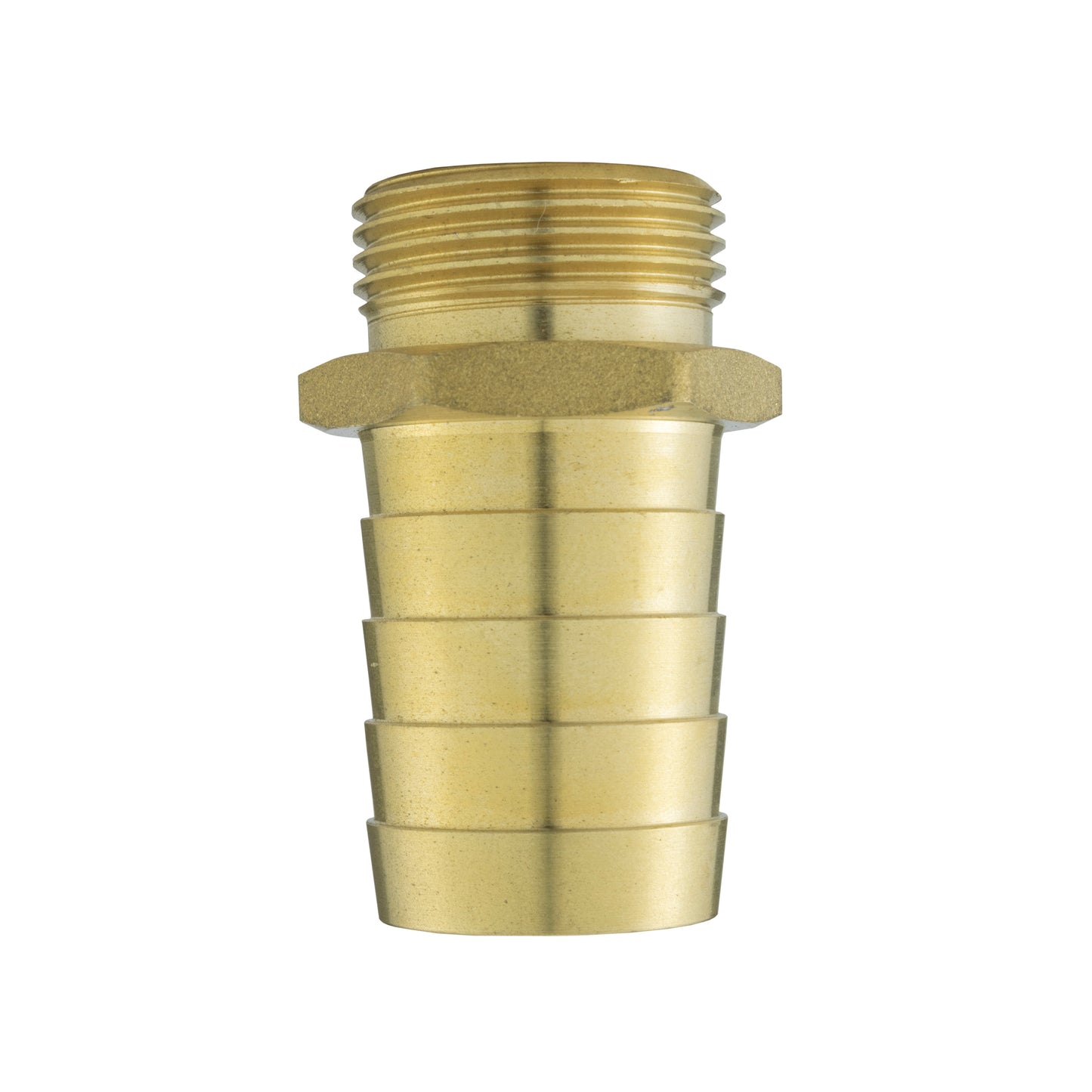 19mm Brass Barb with In-Line BSPF Valve and 25mm Brass Barb