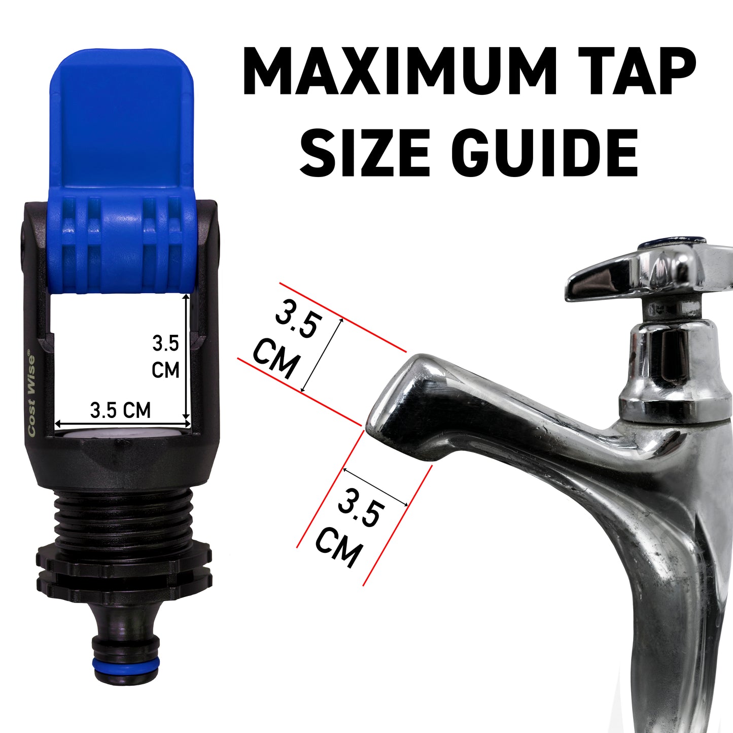 G/TAPCONKITCHEN001BLUE - KITCHEN TAP ADAPTER BLUE