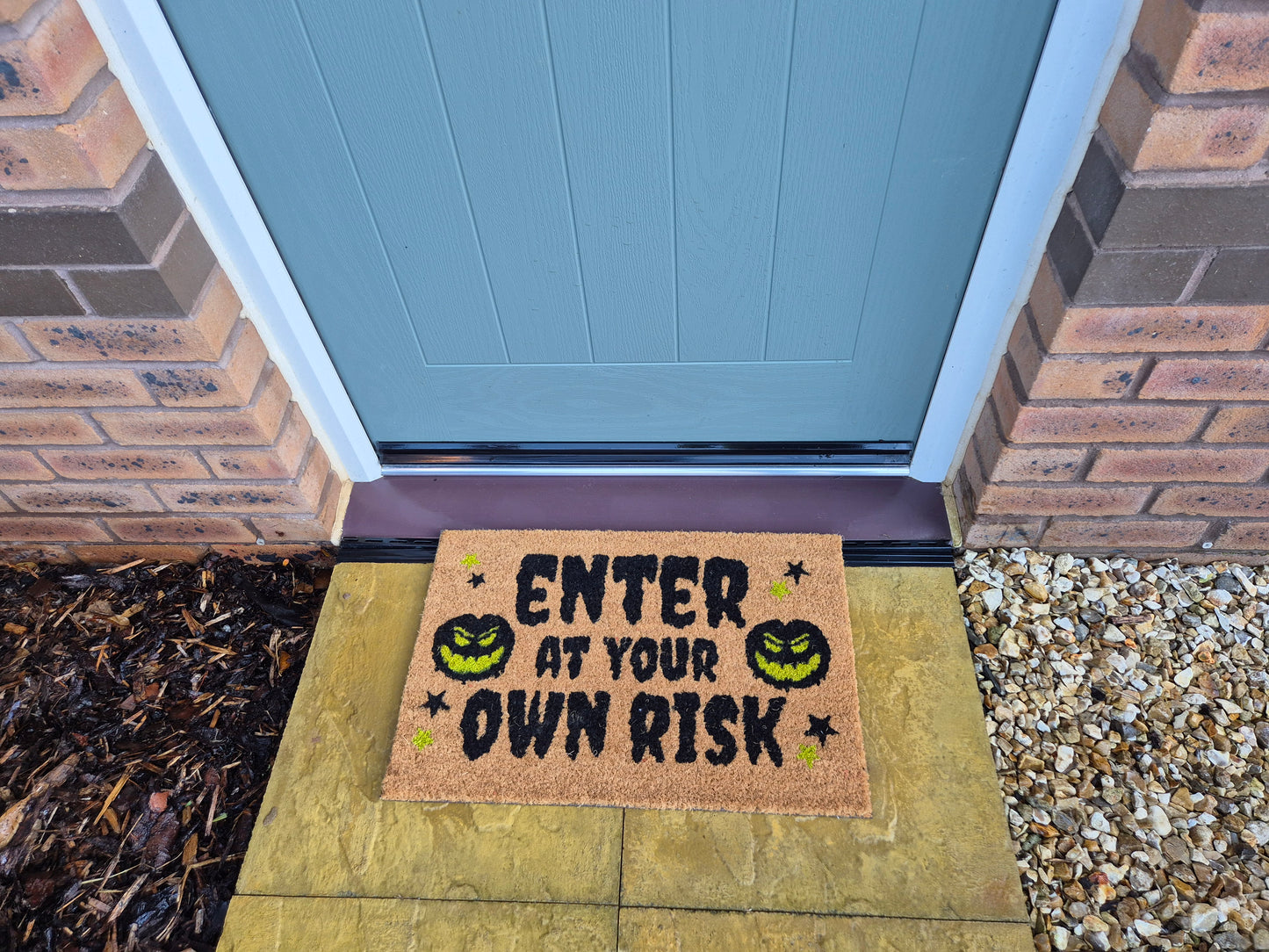 Doormat 60cm x 40cm - 'Enter At Your Own Risk'