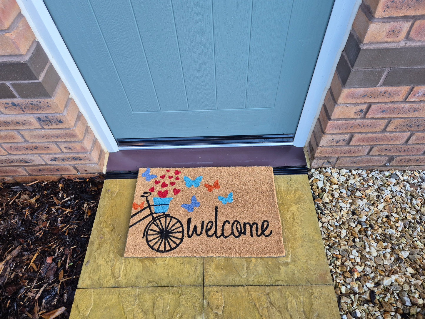 Doormat 60cm x 40cm - 'Welcome' (Bike)
