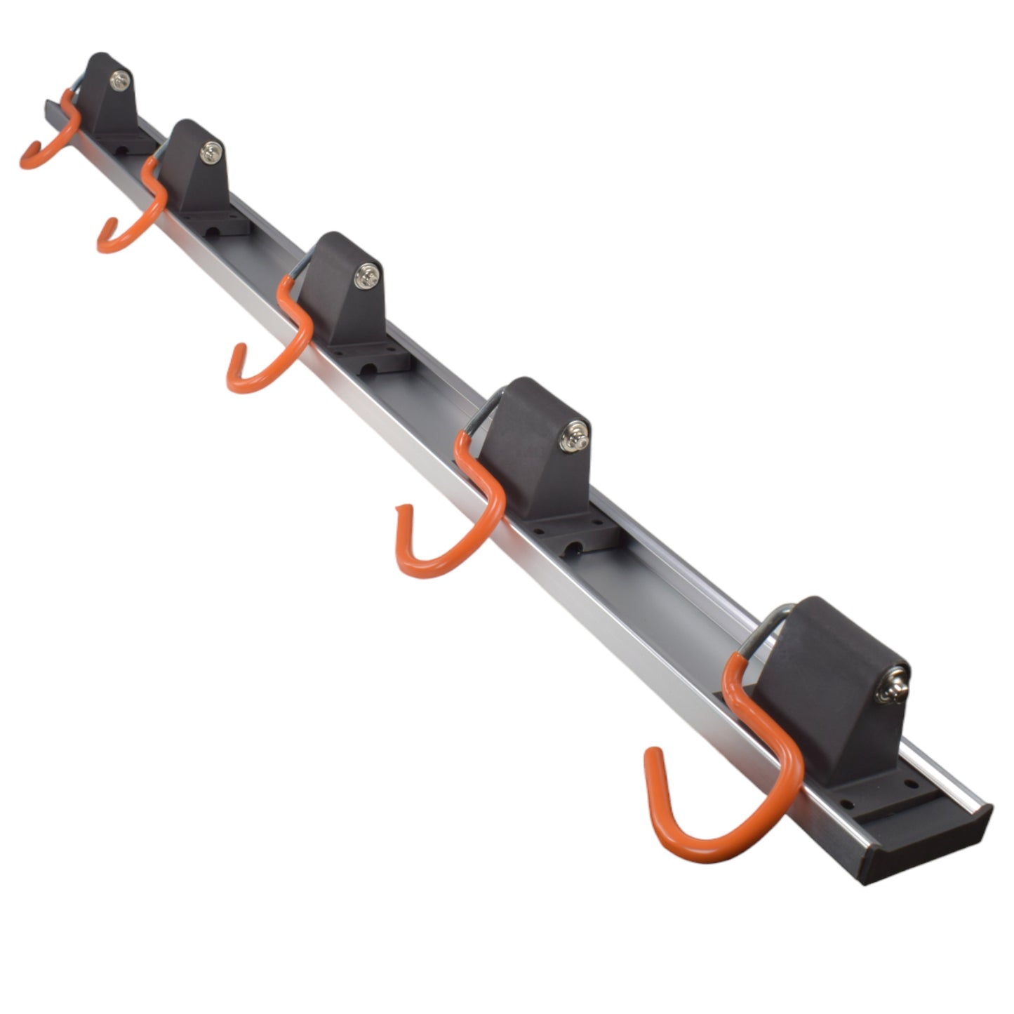 Wall Mount Tool Rack Rail with 5 x S Hanging Hooks