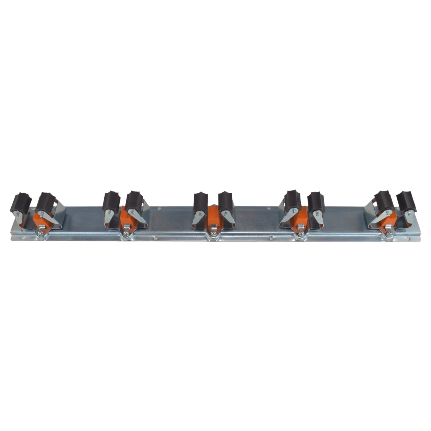 Wall Mount Tool Holder Rail - Roller Grip Design (5 Handles)