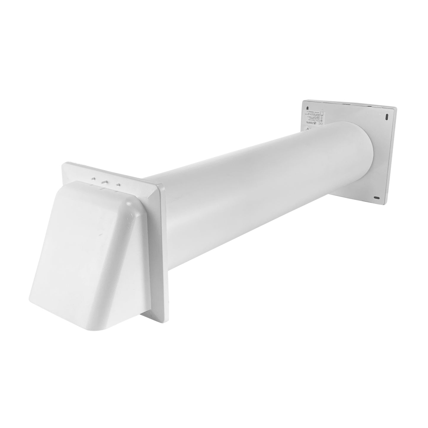 Through Wall Ventilation Kit – STYL Fan with Timer/Humidistat and White External Vent