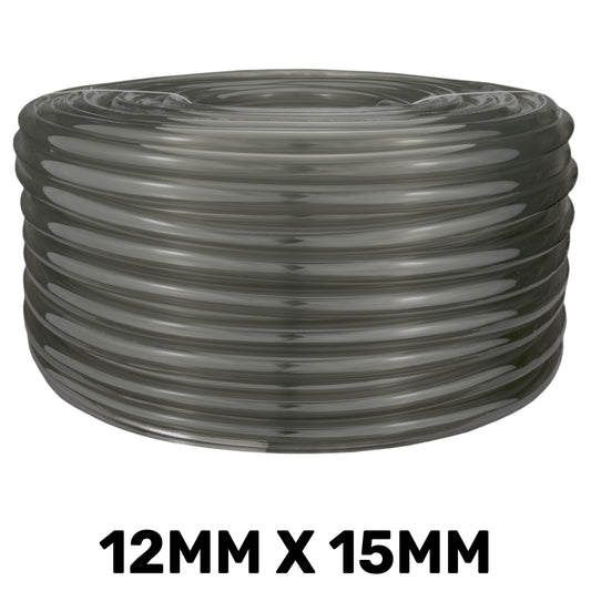 Grey Semi-Transparent PVC Pipe 12mm*15mm
