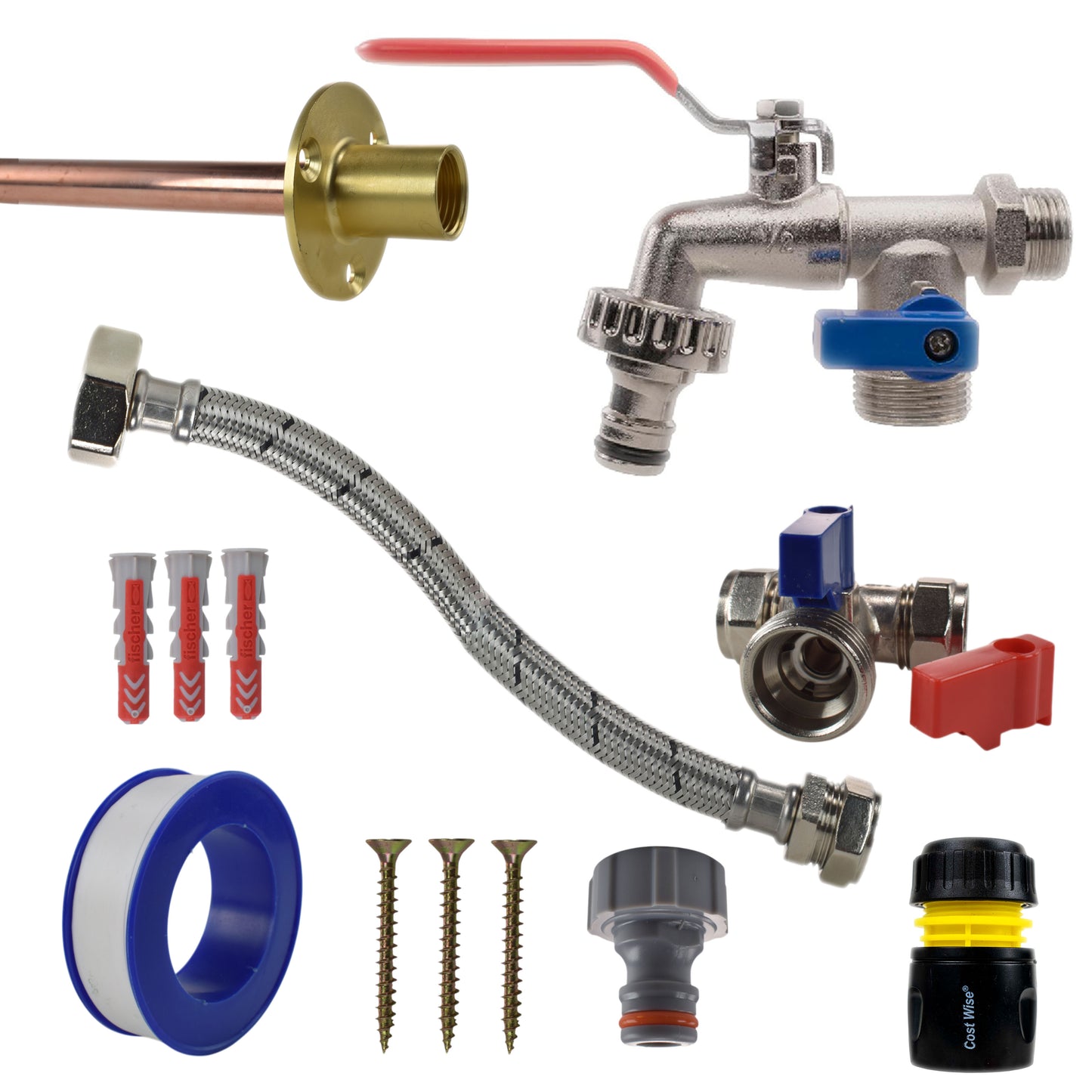 Double Lever Tap STANDARD Connection Kit