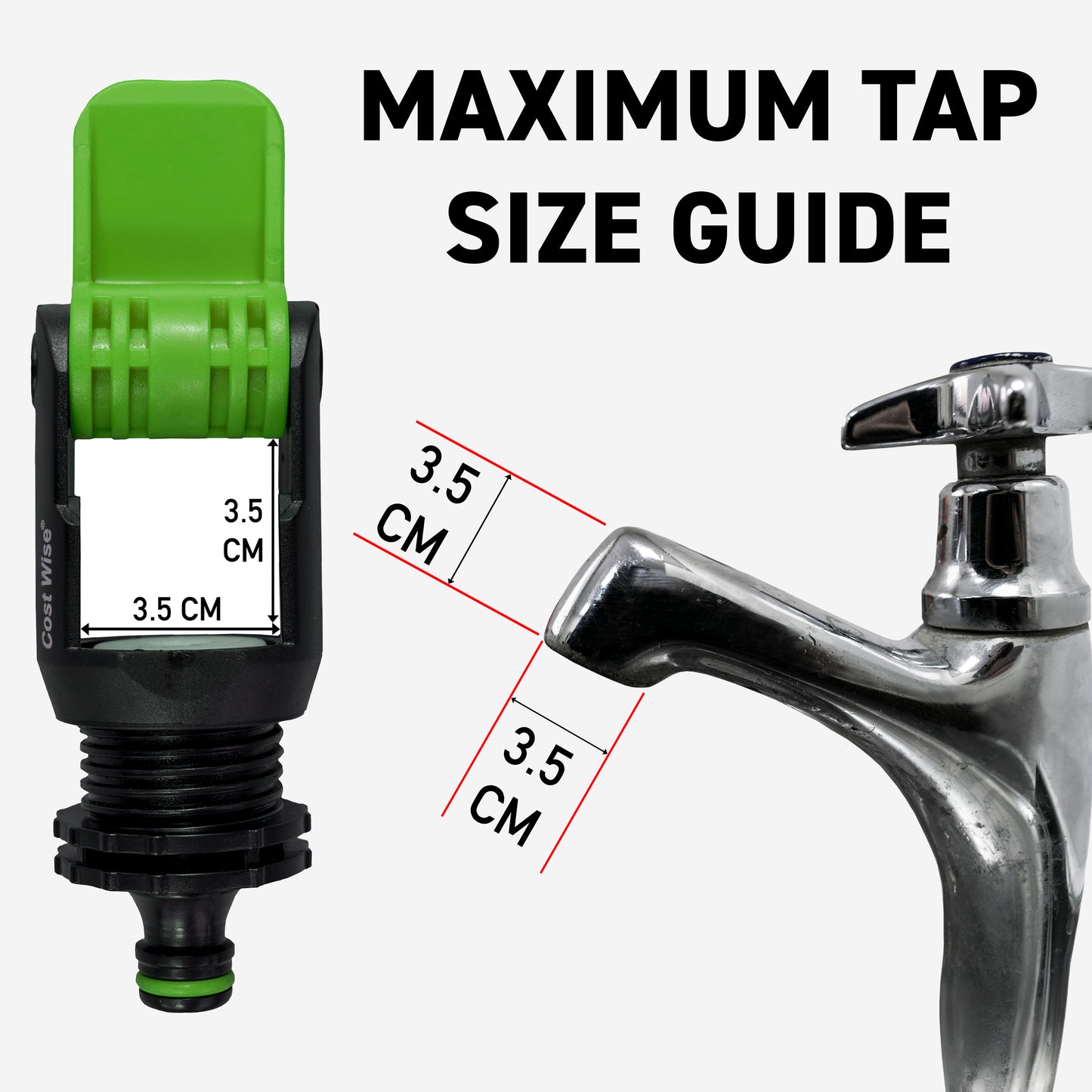 G/TAPCONKITCHEN001GREEN - KITCHEN TAP ADAPTER GREEN