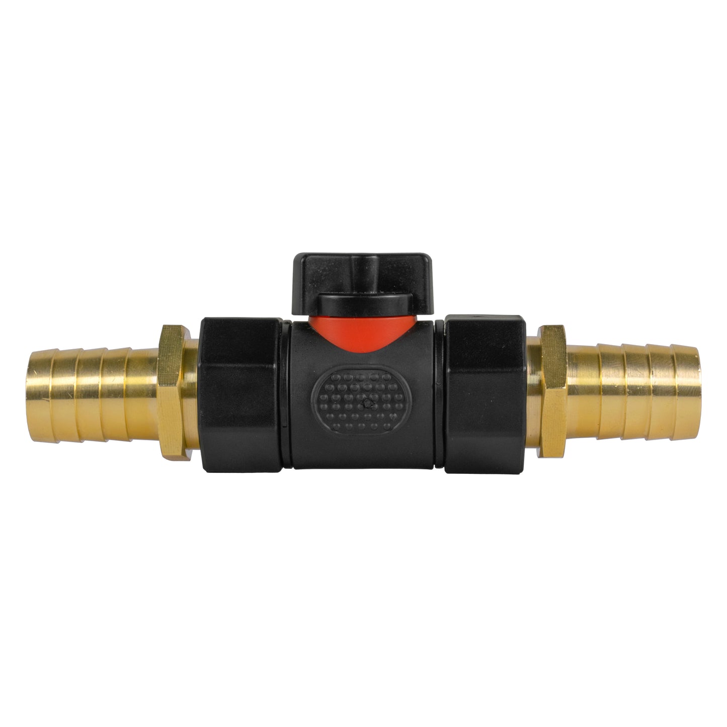 In-Line BSPF Valve with 2 x 19mm Brass Barb Connectors