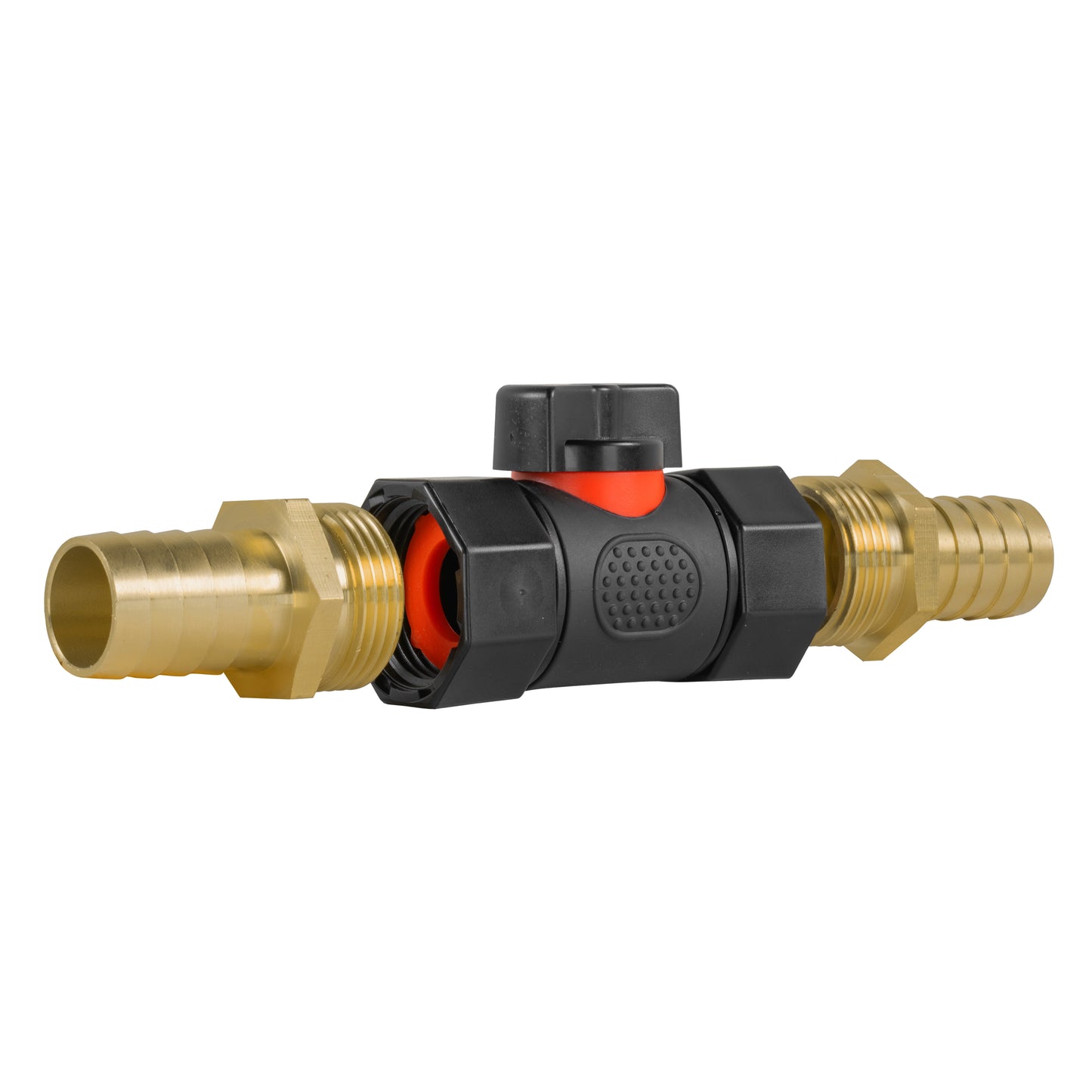 In-Line BSPF Valve with 2 x 19mm Brass Barb Connectors