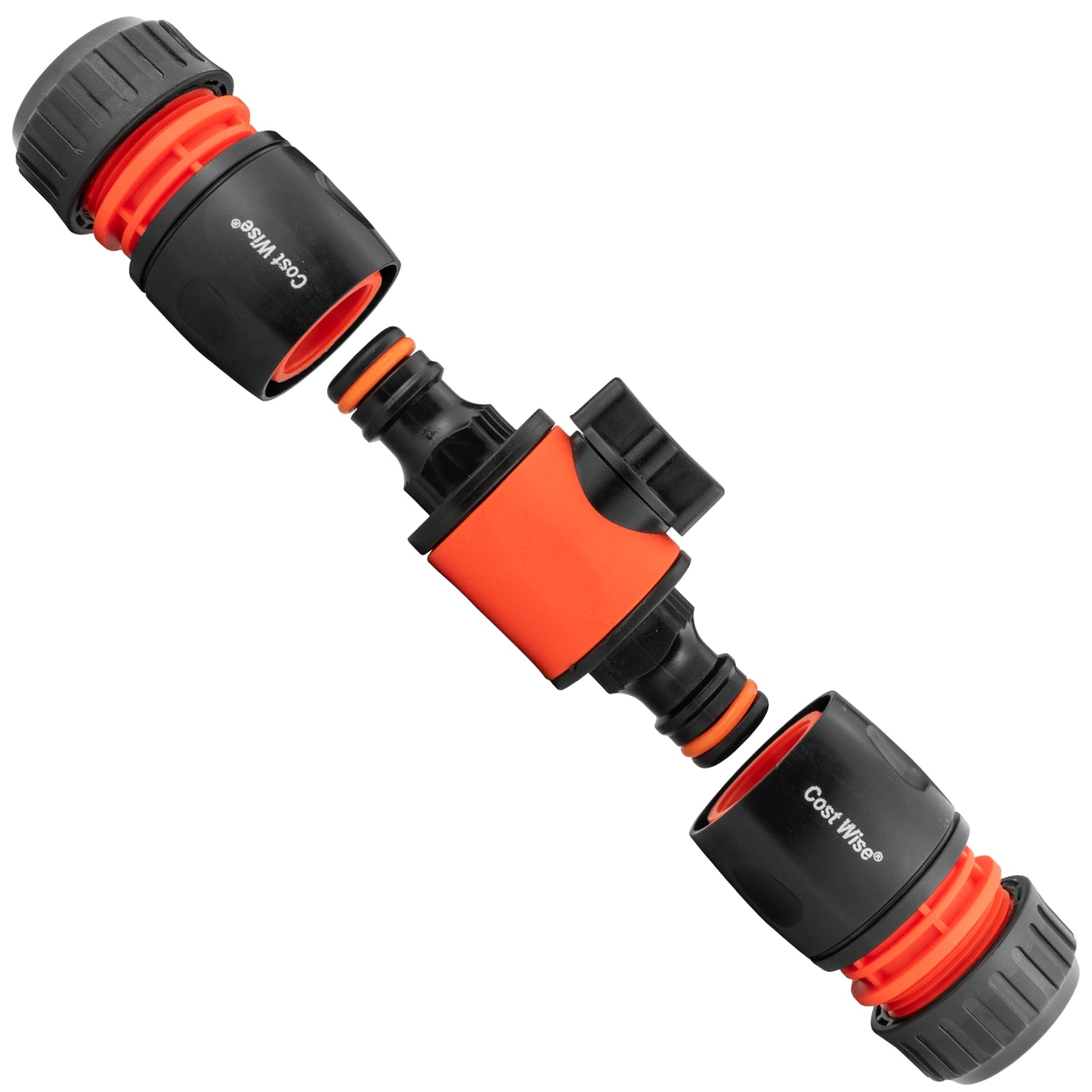 Cost Wise Snap On Male-Male In Line Valve Kit Black/Orange