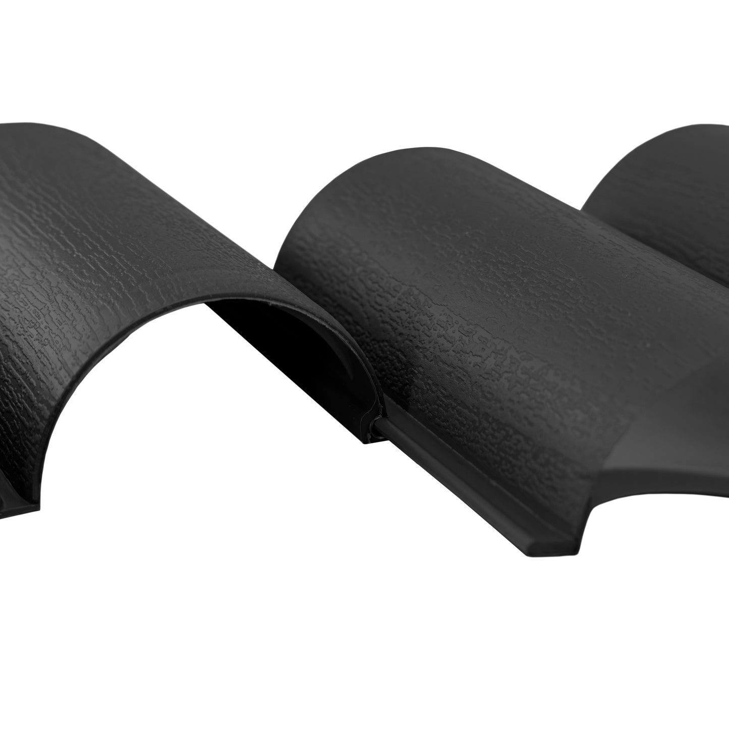 Lawn Edging, Plastic Palisade Wood Effect, 2.5m Box, Black