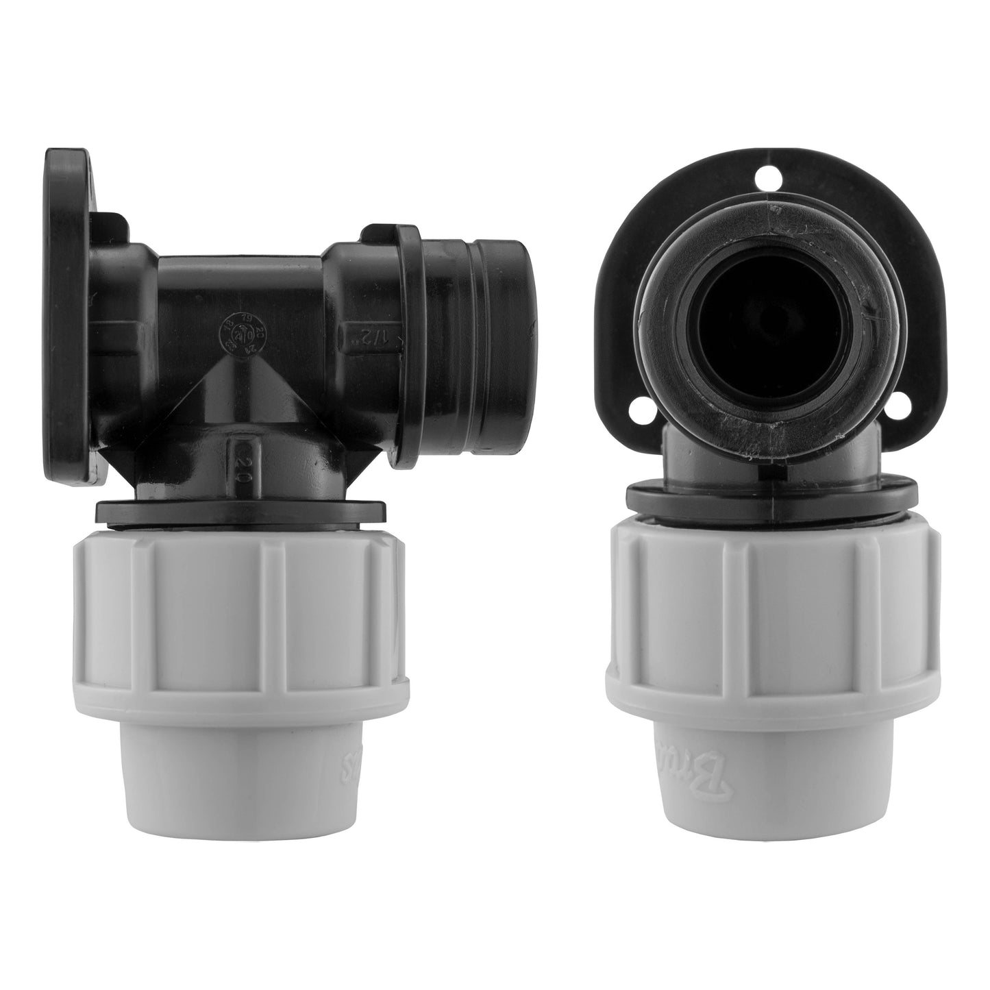 Wall Flange Kit 20mm MDPE - Lever Valve & Snap On