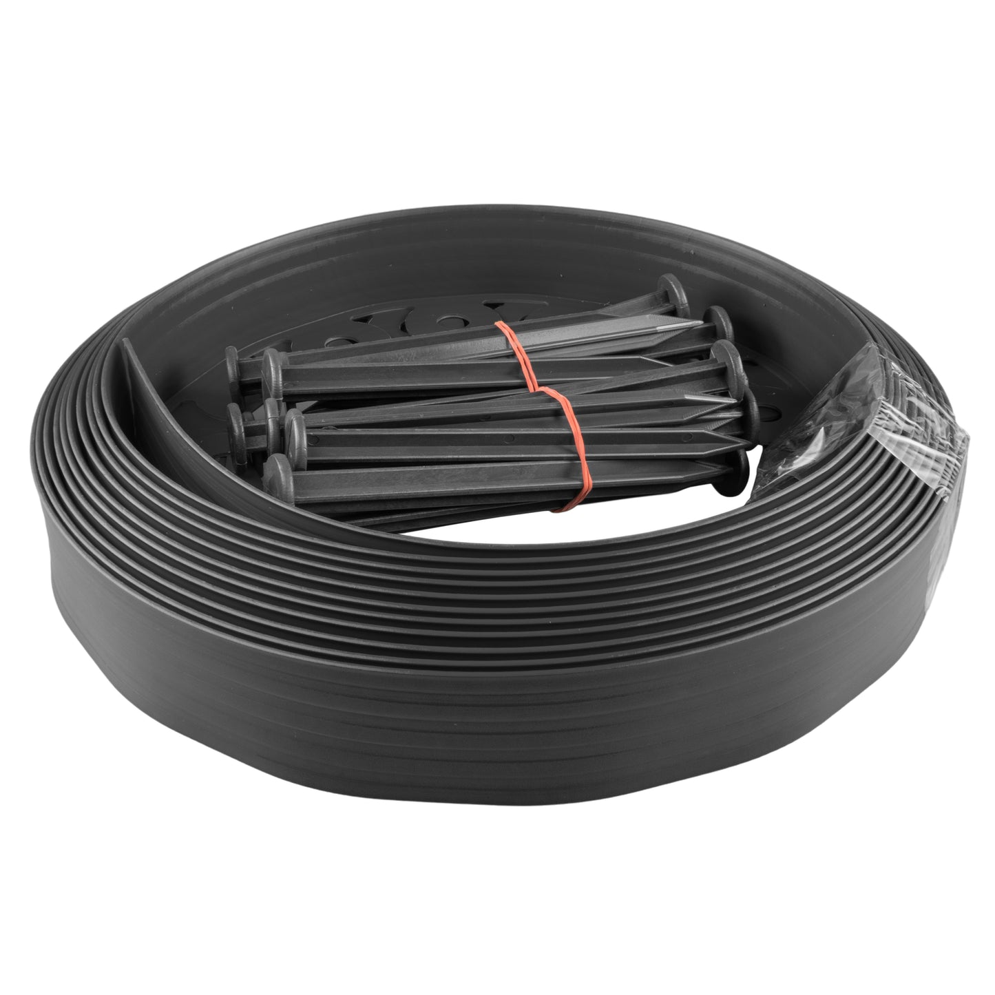 Lawn Border Set, Easy Border 40mm Black 10m With Pegs