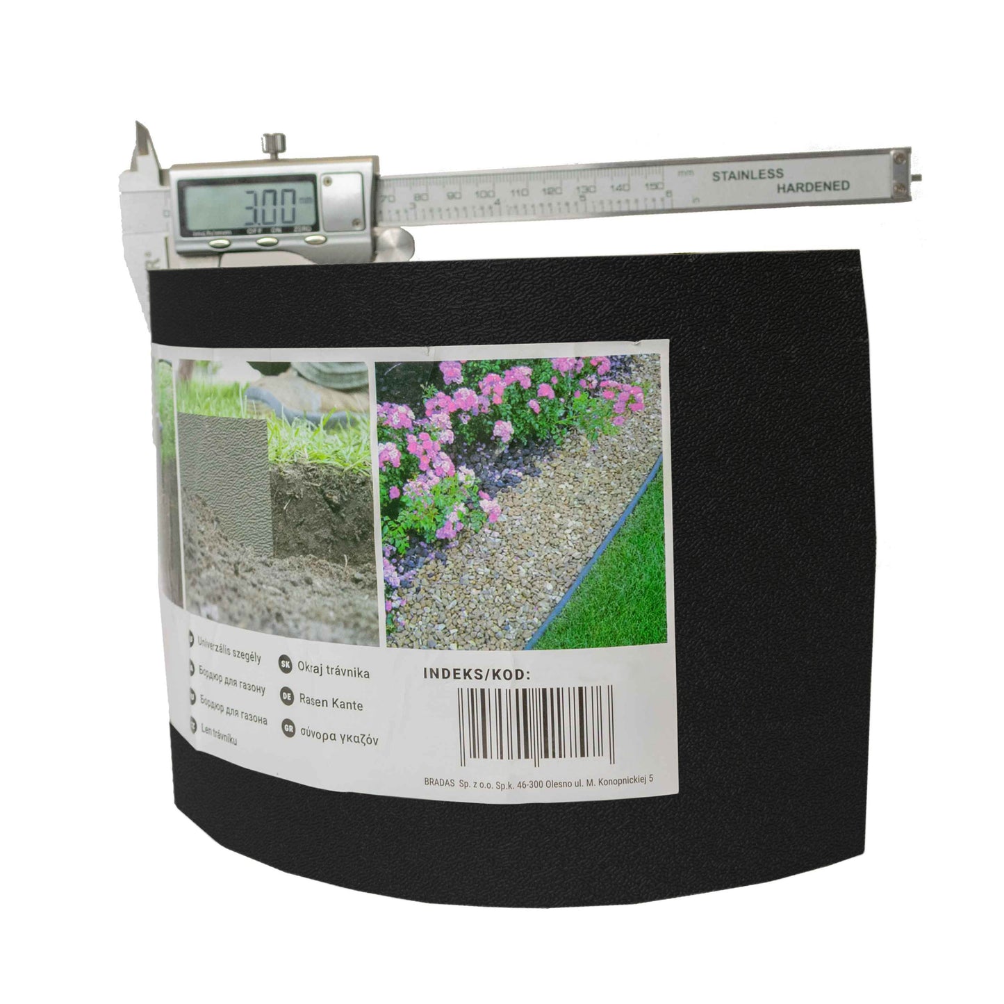 Heavy Duty Lawn Border Edging, 6m x 15cm, Black