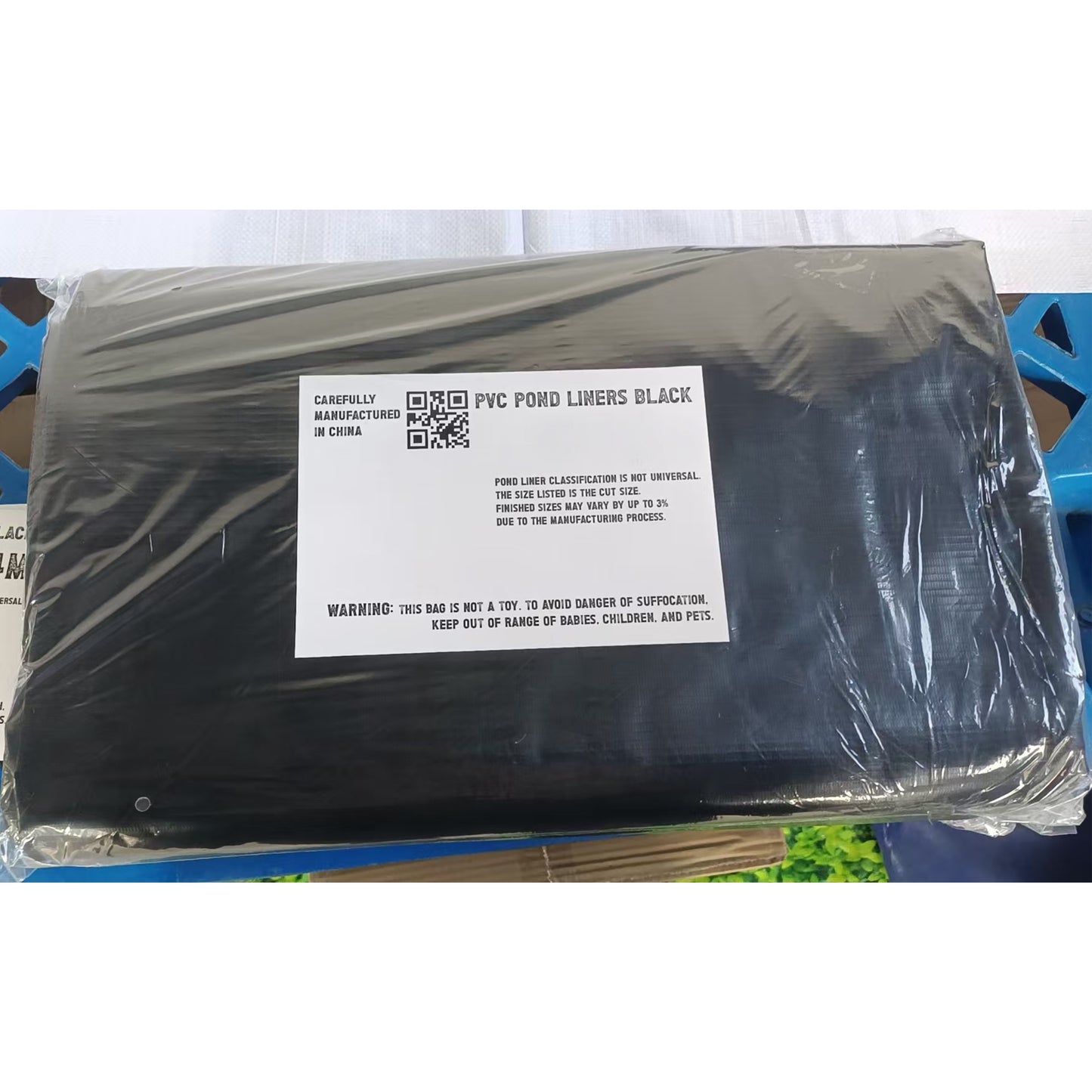Black PVC 450gsm Pond Liner 4m x 6m