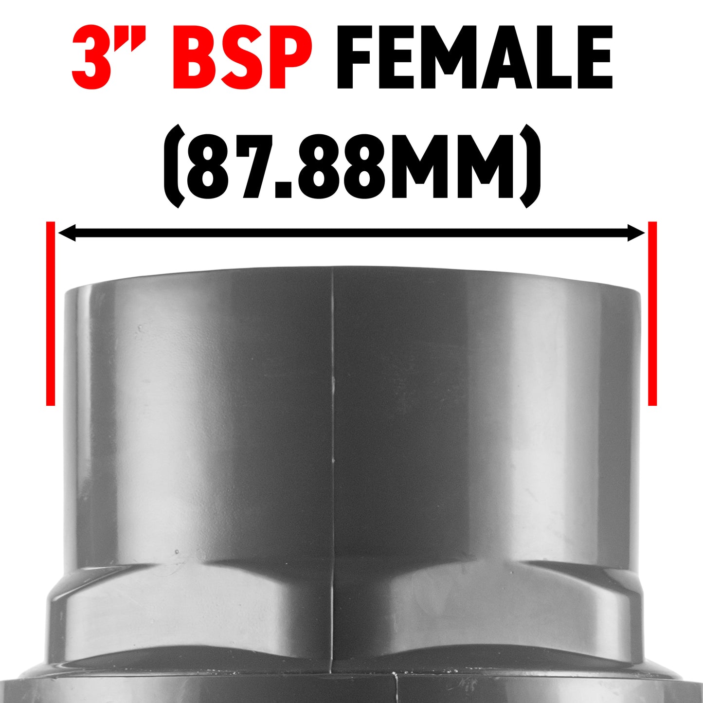 PP 3" BSPF Stopcock with Stainless Steel Ball Valve and Handle