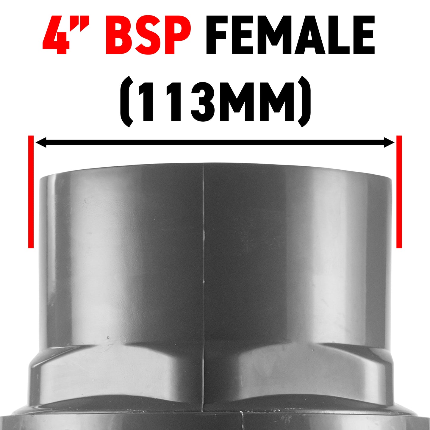 PP 4" BSPF Stopcock with Stainless Steel Ball Valve and Handle
