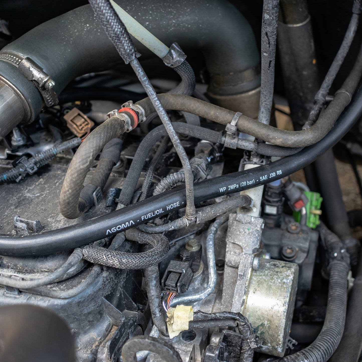 Rubber 12.7mm Braided Fuel, Oil Hose SAE J30 R6