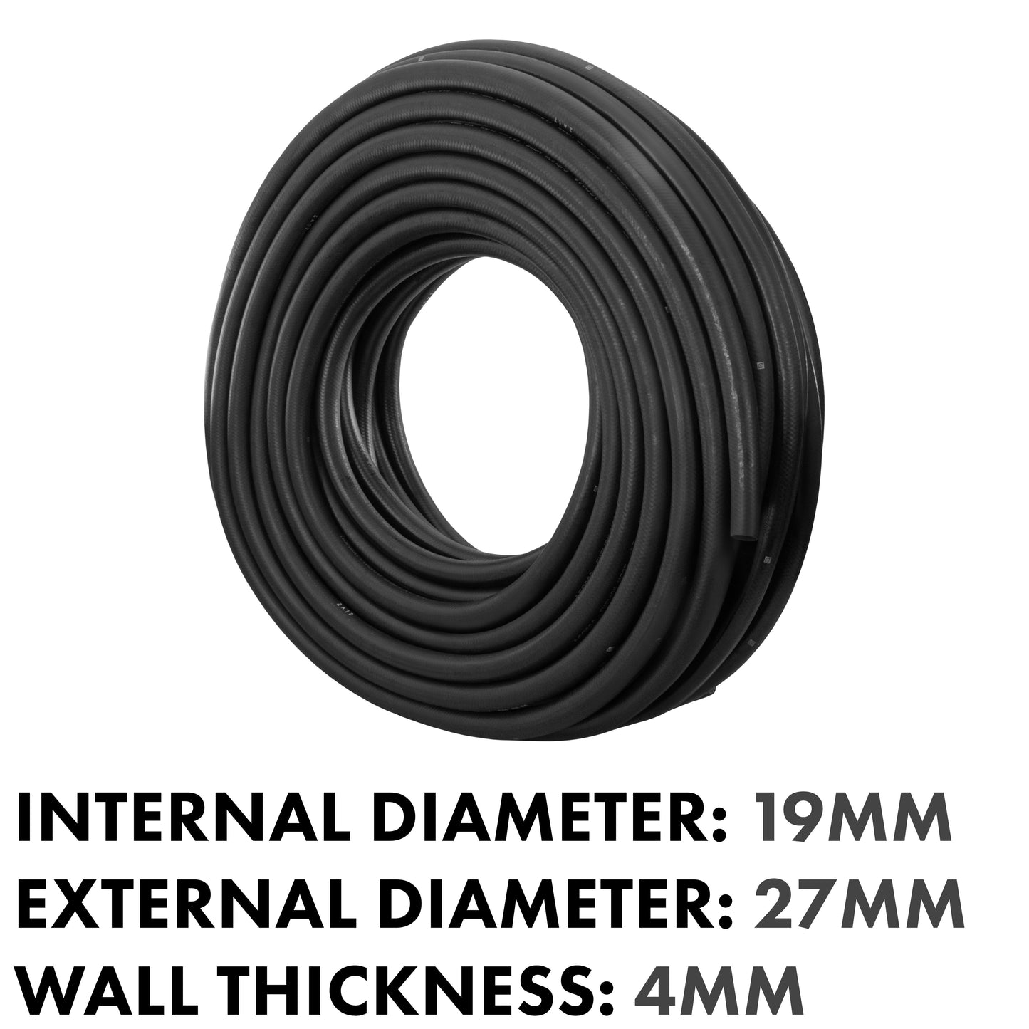 Rubber 19mm Braided Fuel, Oil Hose SAE J30 R6
