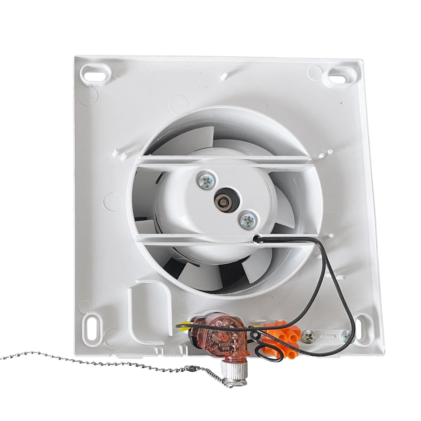 Through Wall Ventilation Kit RICO Pull-Cord Switch Fan with Brown External Vent