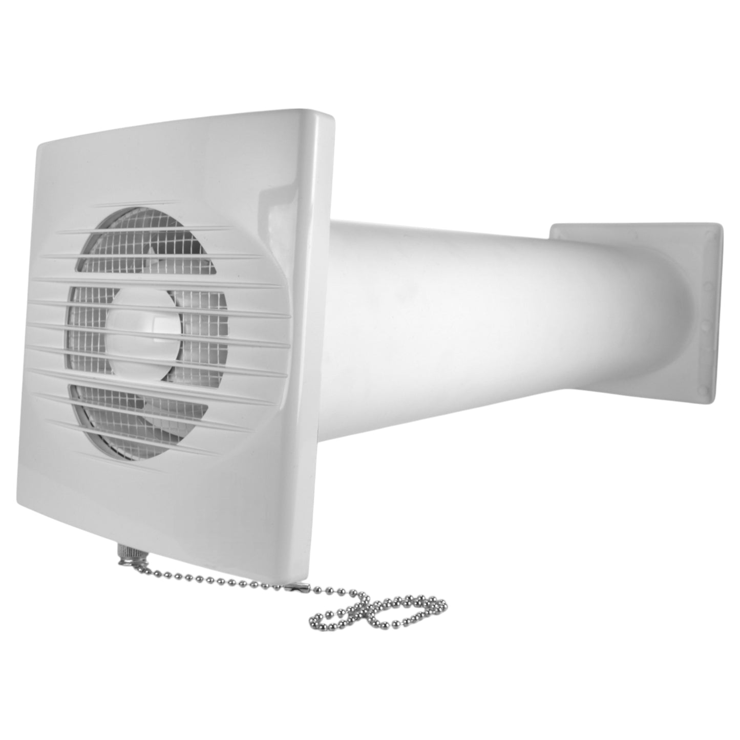 Through Wall Ventilation Kit RICO Pull-Cord Switch Fan with Brown External Vent