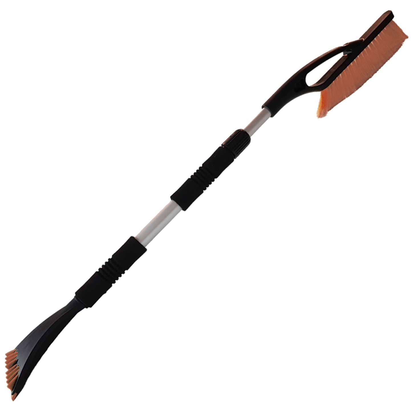 Telescopic Snow Brush + Ice Scraper Orange