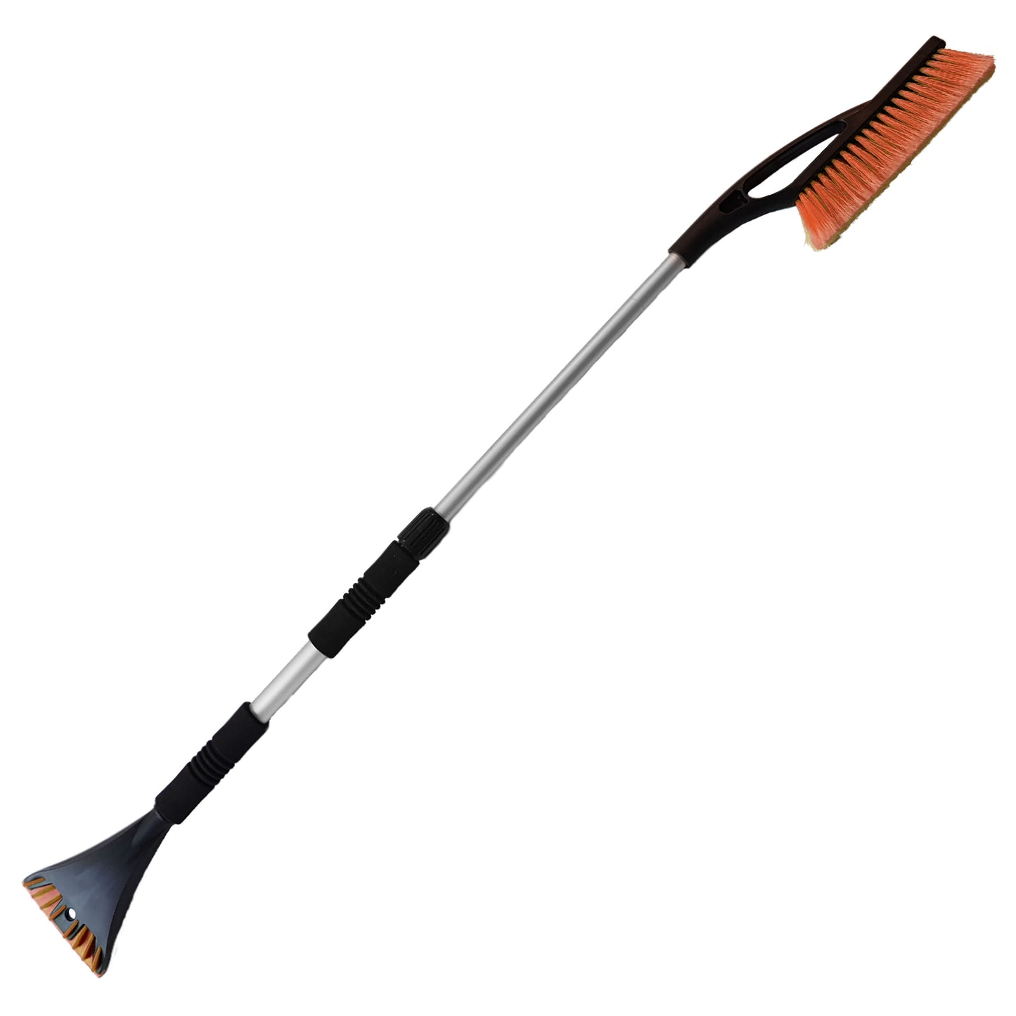 Telescopic Snow Brush + Ice Scraper Orange