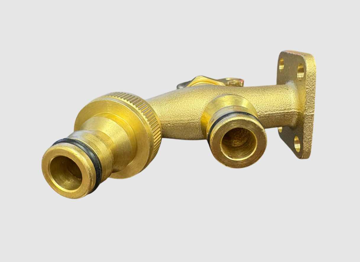 Brass Bib Tap Quick Connect and Hose Connector, Rooster Design