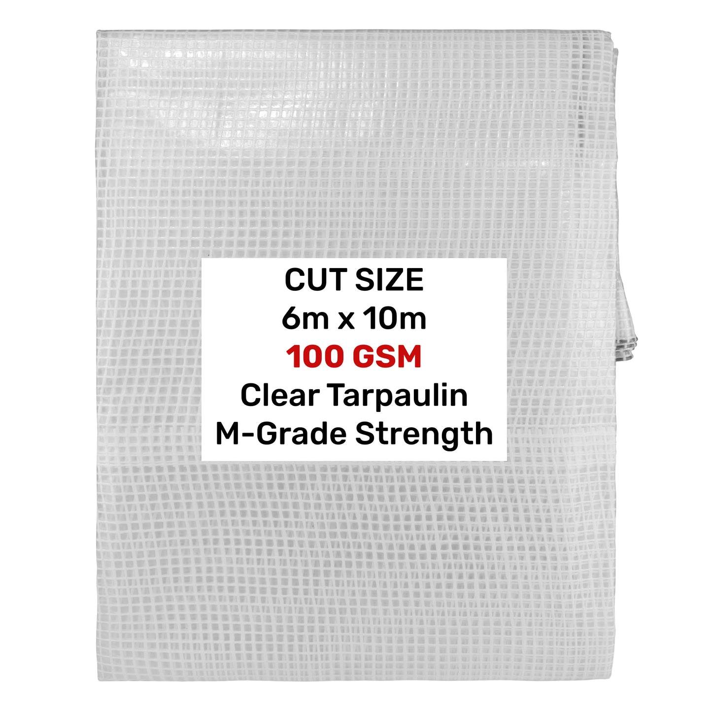 Clear M-Grade Tarpaulin 6m x 10m