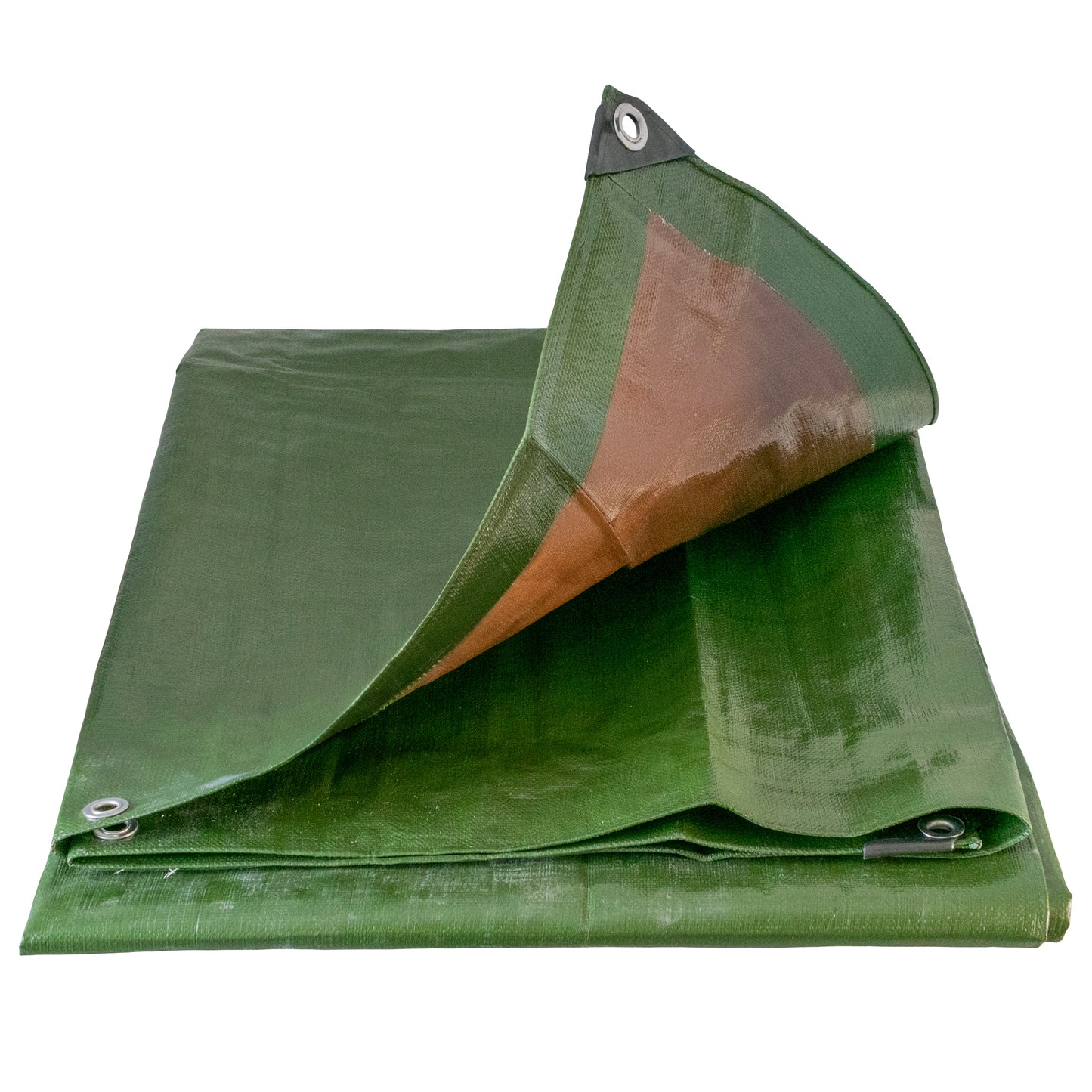 Green/Brown L-Grade Tarpaulin 4m x 4m