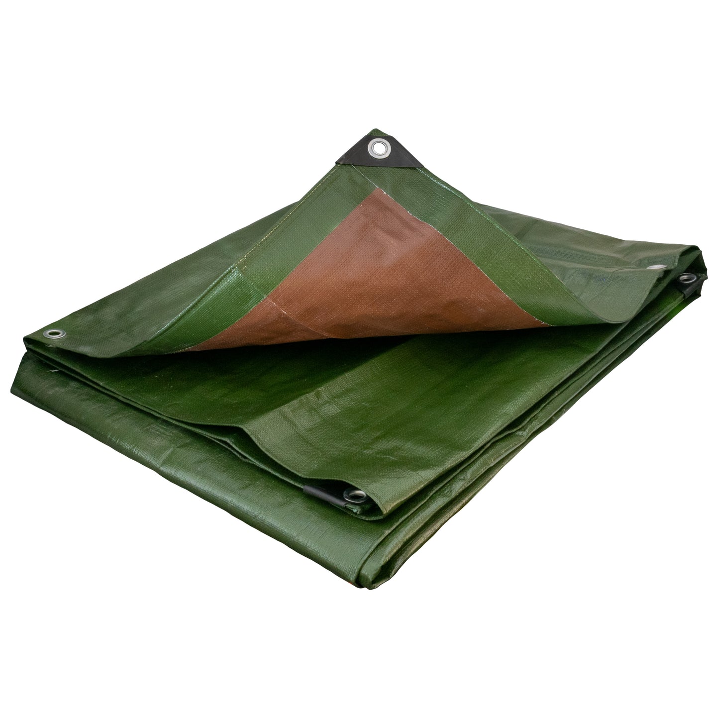 Green/Brown L-Grade Tarpaulin 4m x 4m