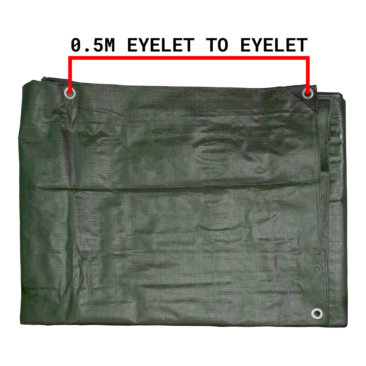 Green/Brown L-Grade Tarpaulin 4m x 4m