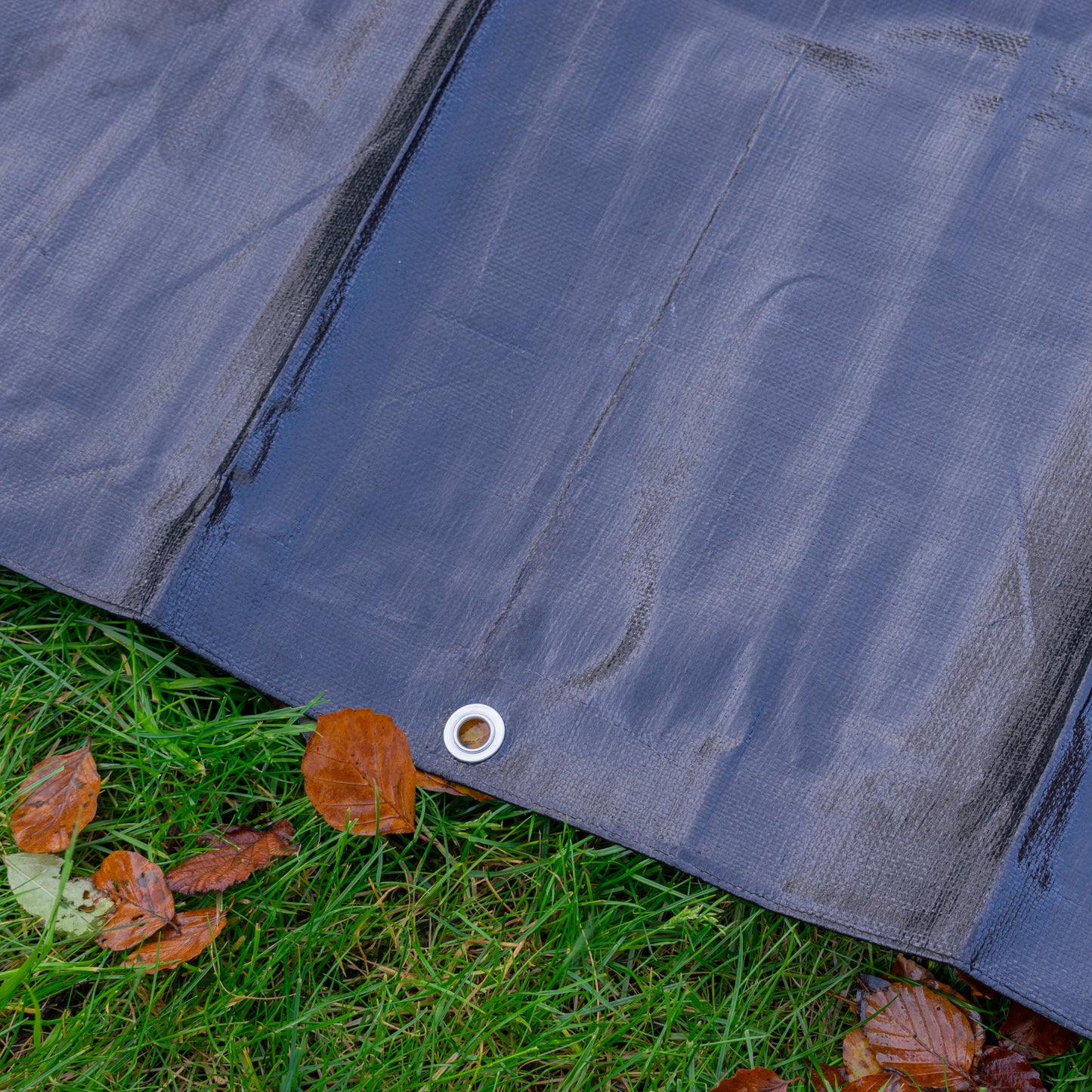 Black/Silver L-Grade Tarpaulin 6m x 10m