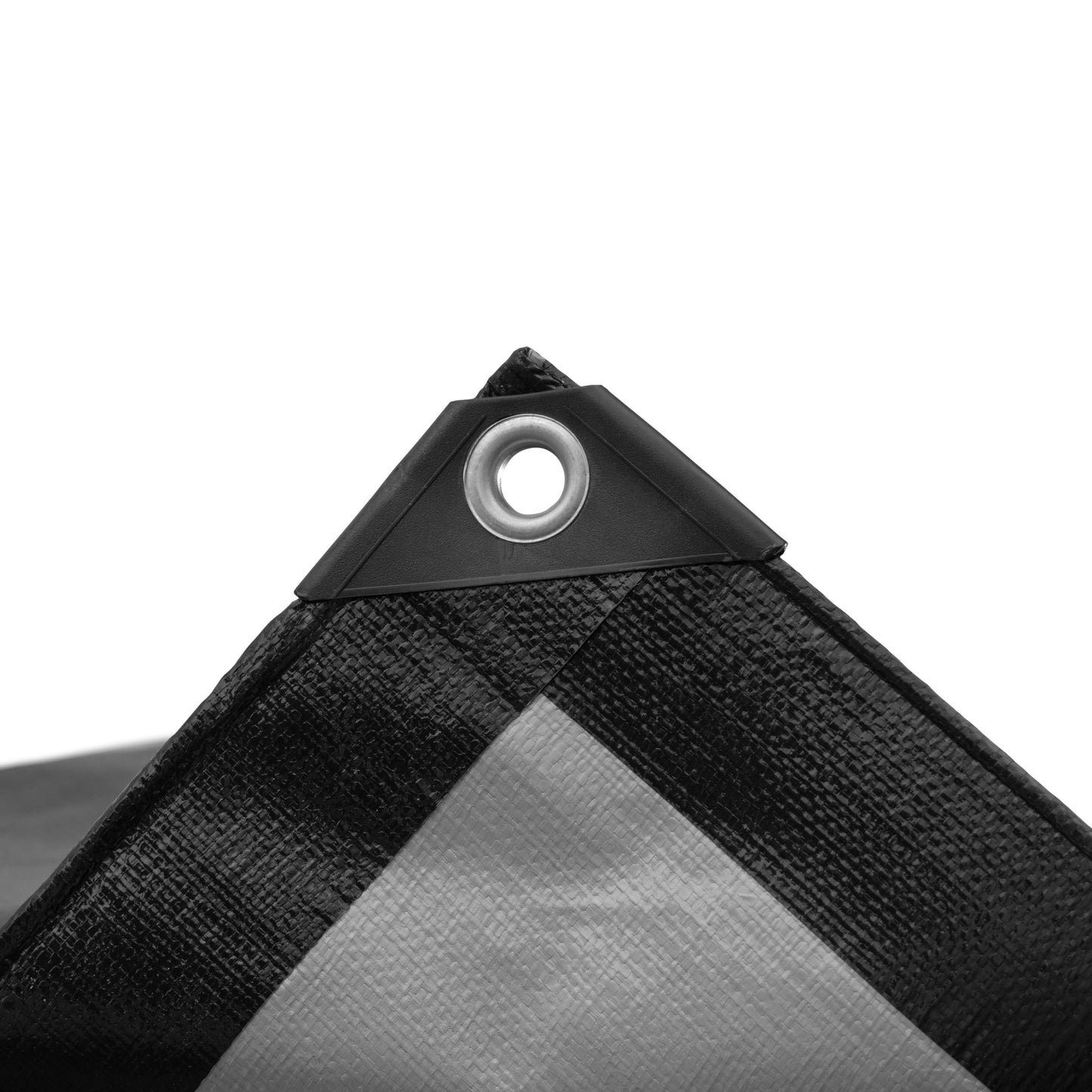 Black/Silver L-Grade Tarpaulin 6m x 8m