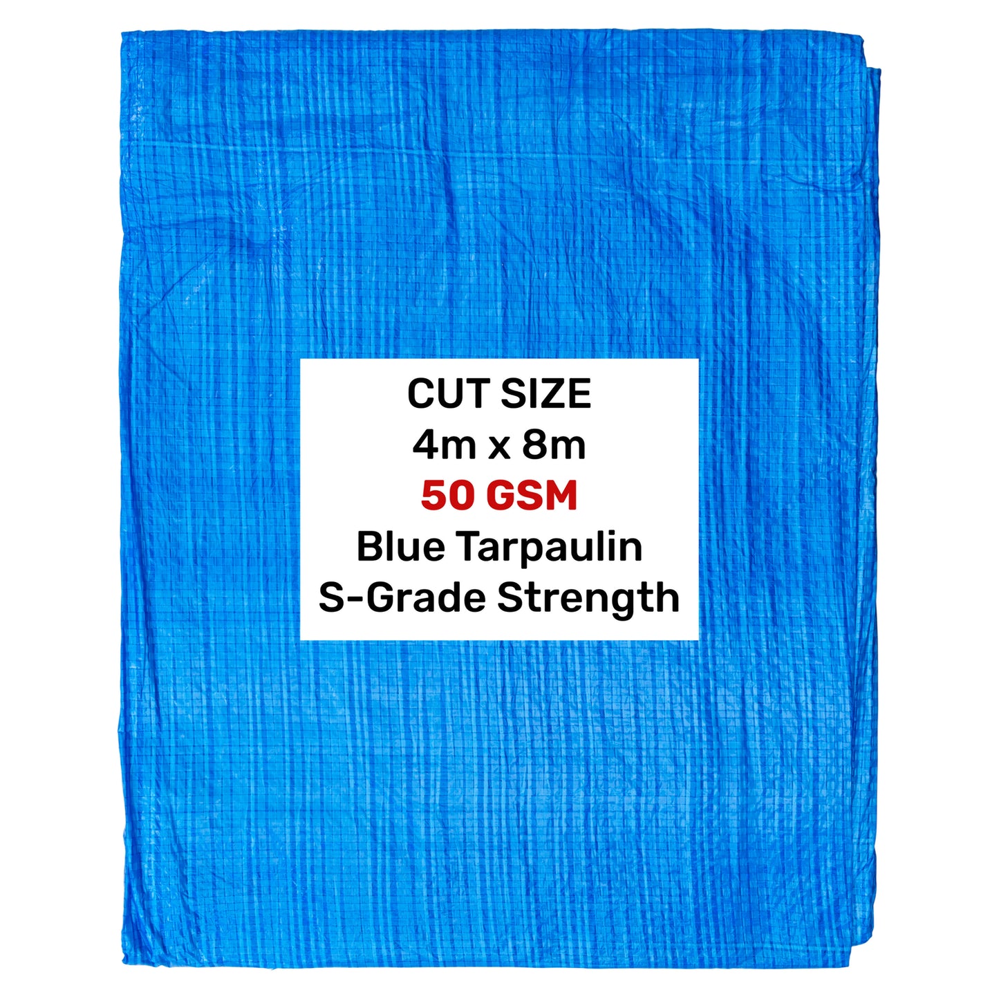 Blue S-Grade Tarpaulin 4m x 8m