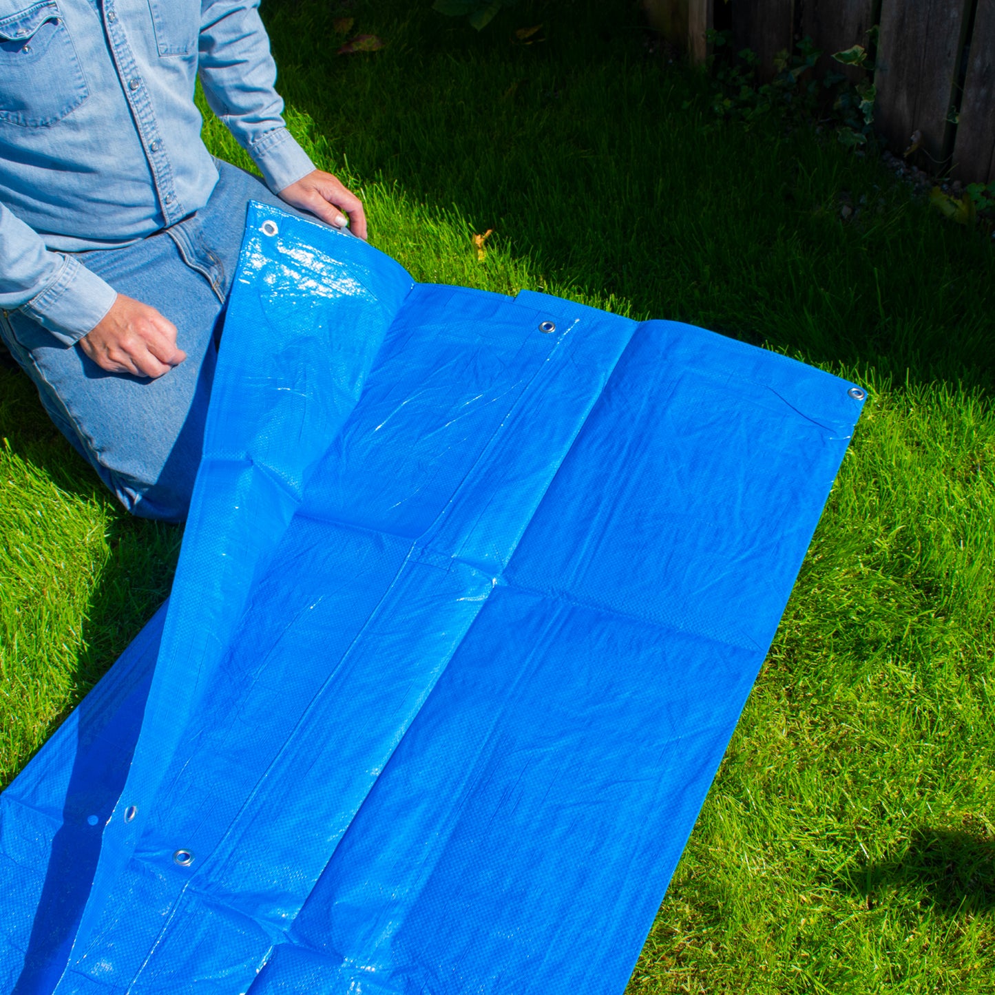 Blue S-Grade Tarpaulin 2m x 2m