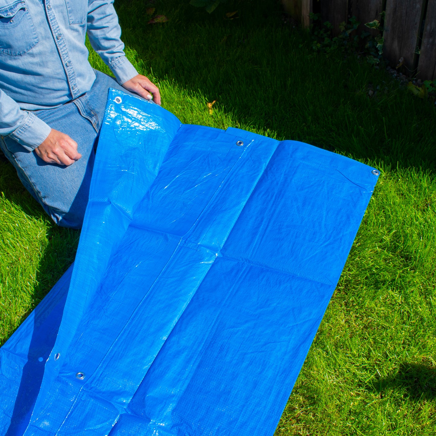 Blue S-Grade Tarpaulin 1m x 1m