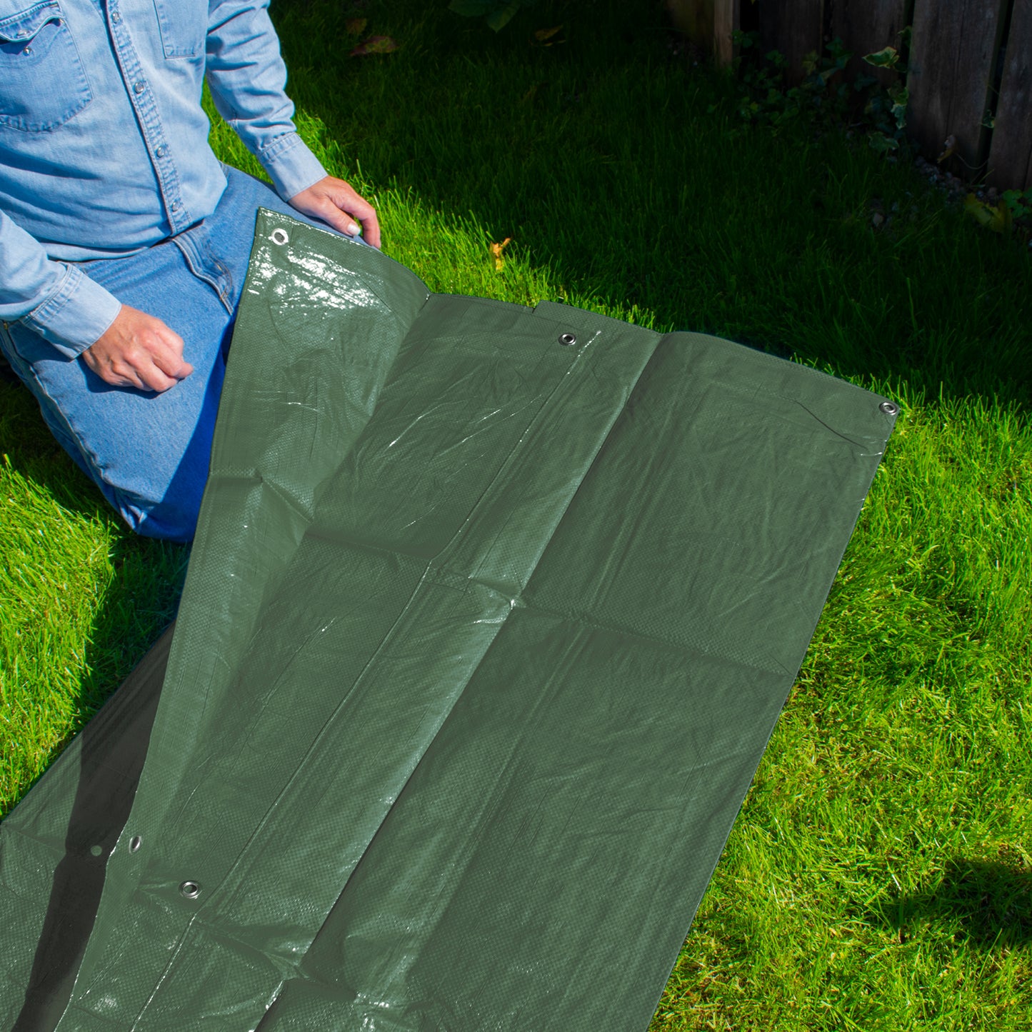 Green M-Grade Tarpaulin 6m x 8m