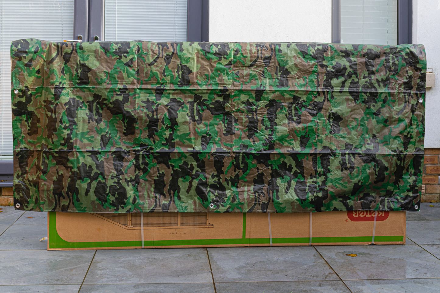 Camouflage M-Grade Tarpaulin 1.5m x 3m BRADAS