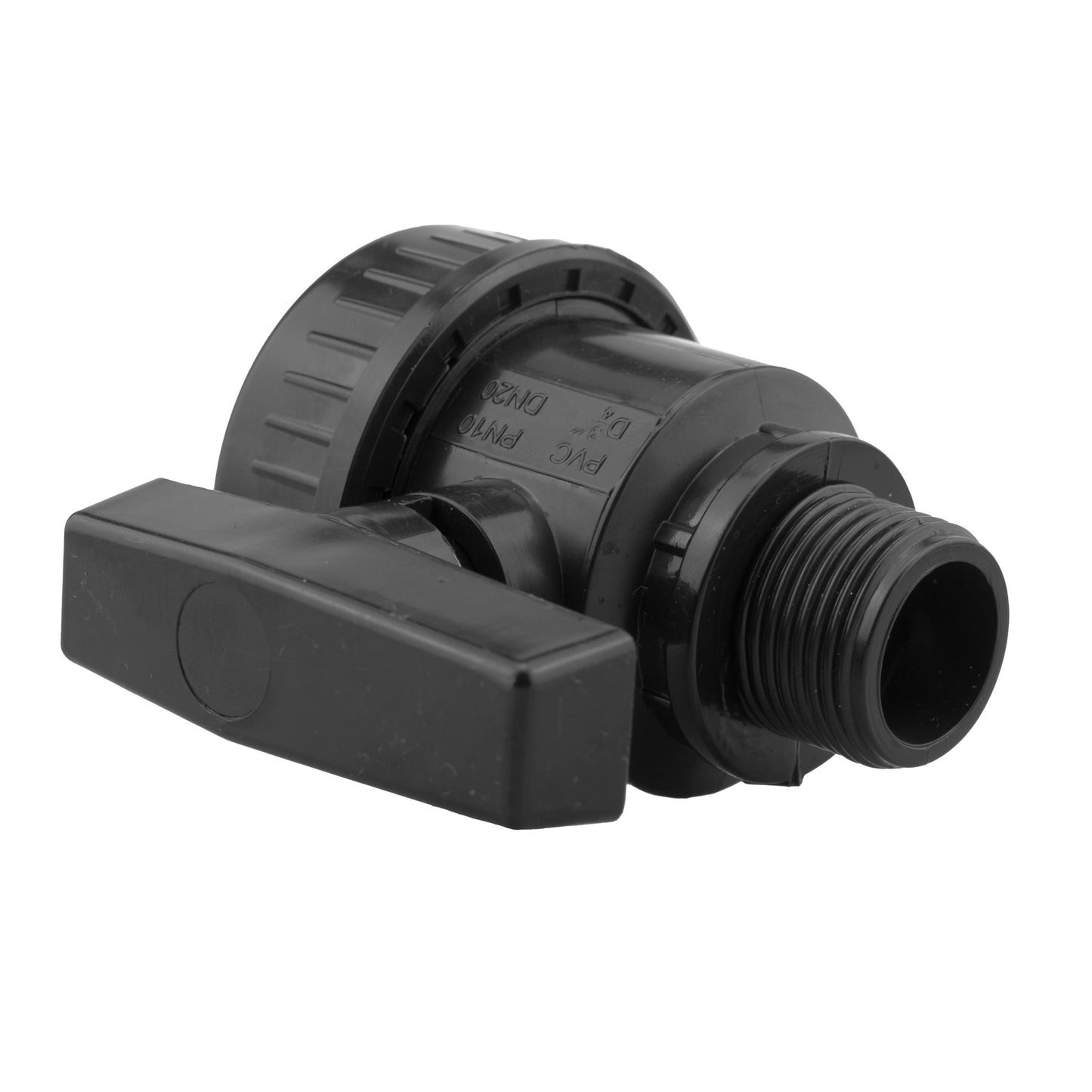 Wall Flange Kit 25mm MDPE + Large Plastic Valve & 20mm MDPE Straight