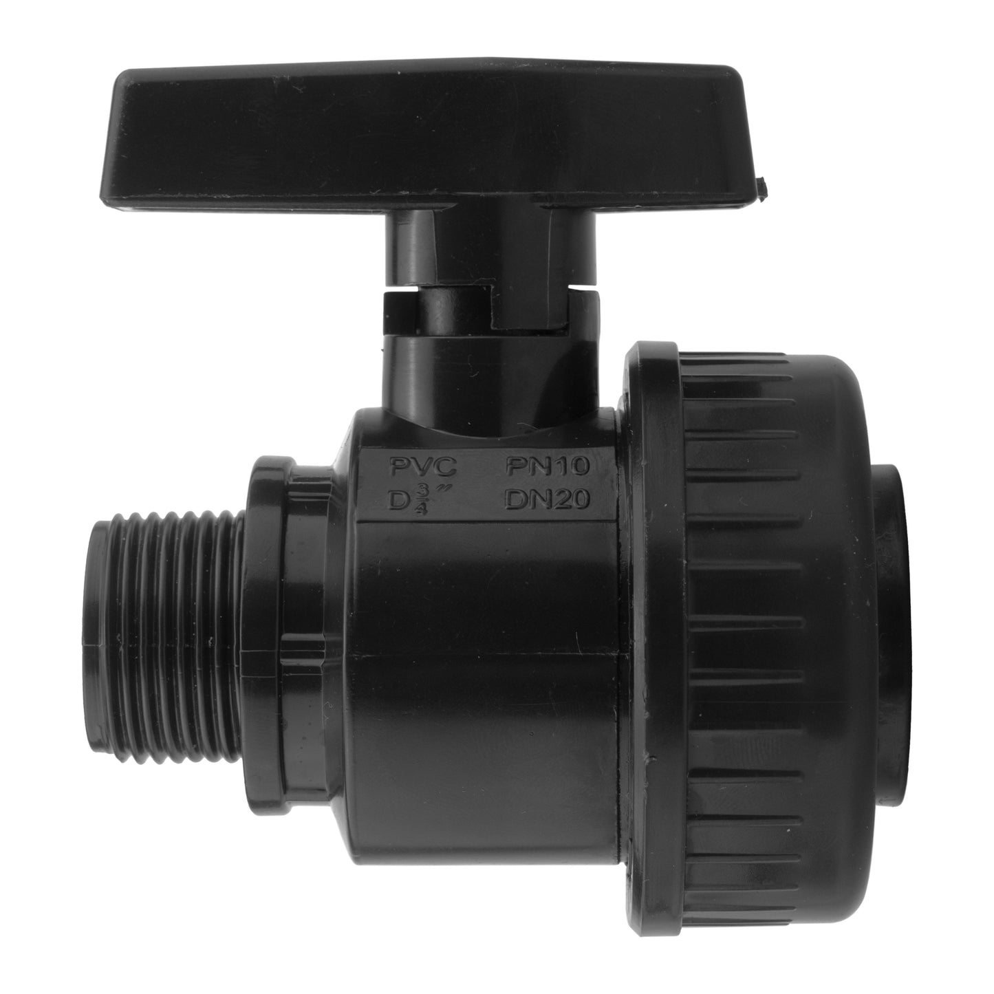 Wall Flange Kit 25mm MDPE + Large Plastic Valve & 20mm MDPE Straight