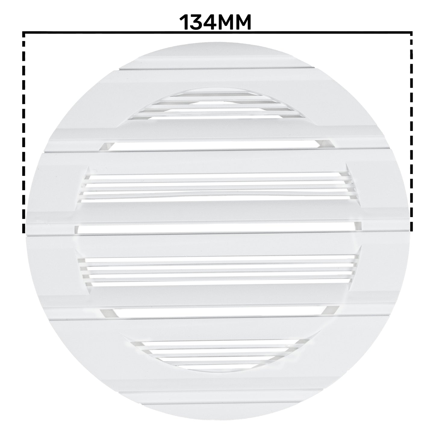 Louvre Vent Round Bella 100mm White